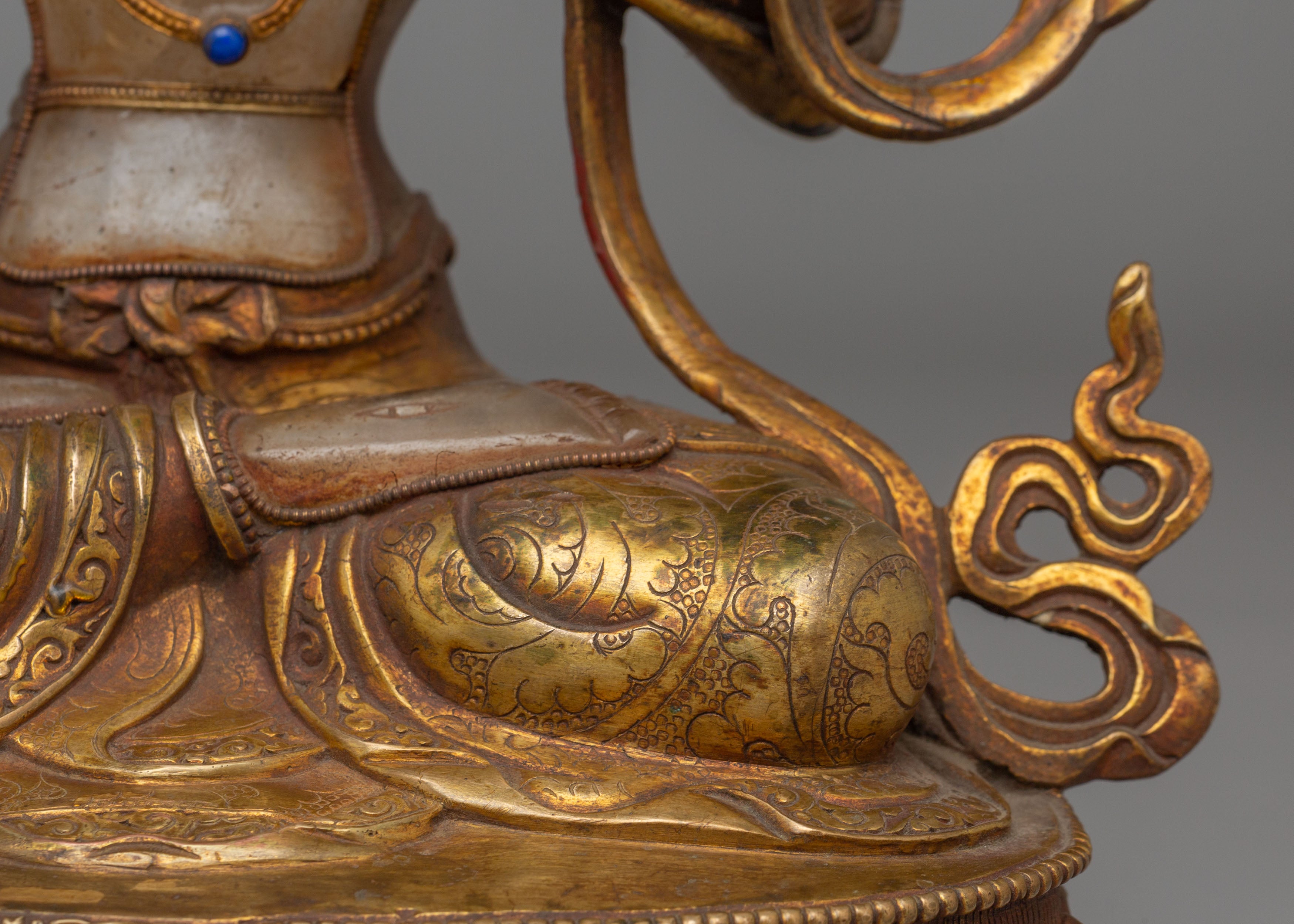 Spiritual Green Tara Decor Statue | Handcrafted Gemstone Figurine for Meditation