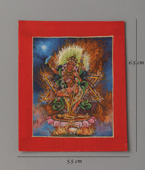 Vajravarahi Thangka For Locket | Mini Buddhist Artwork