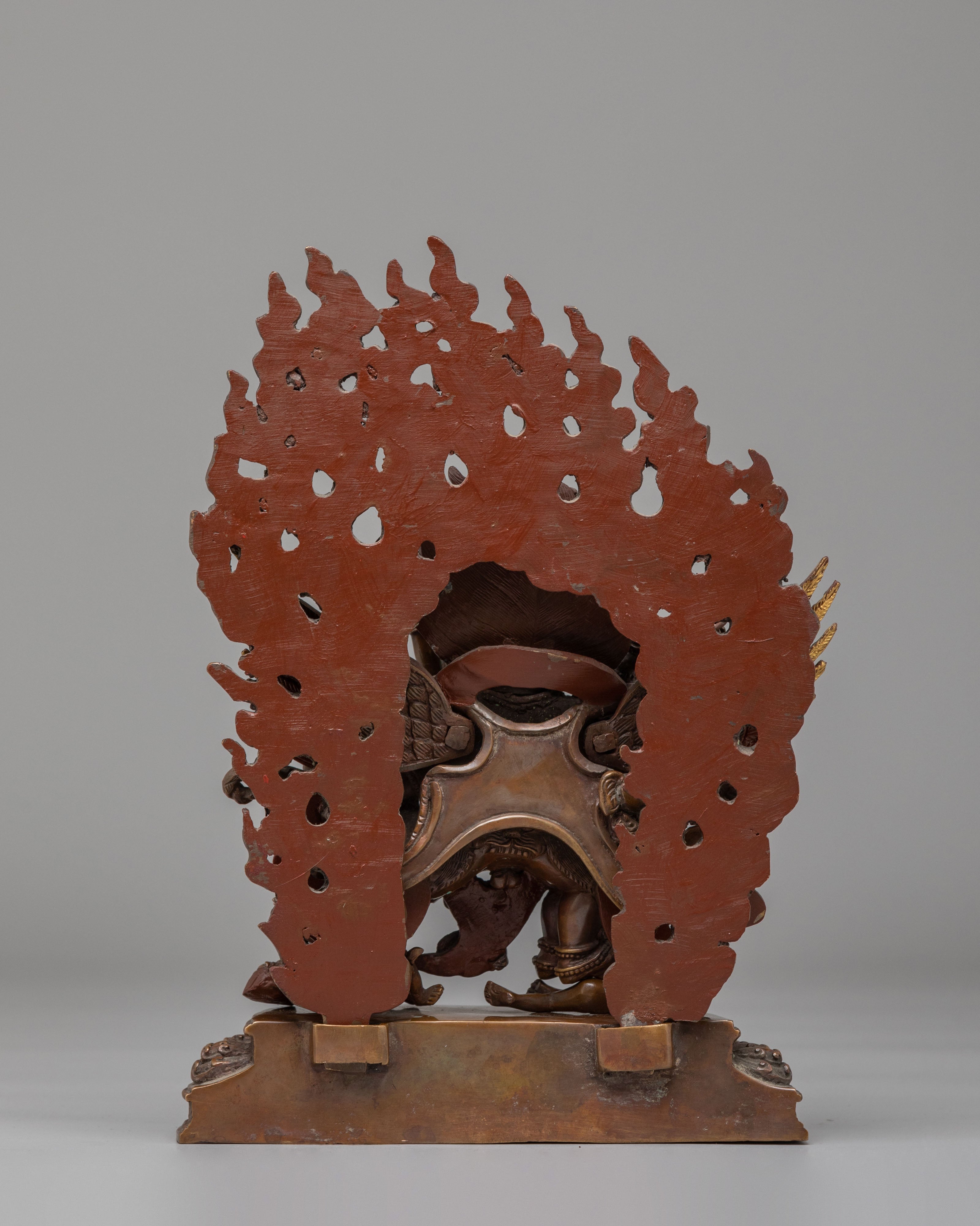 Vajrakilaya with Consort Statue | Oxidized Copper Body