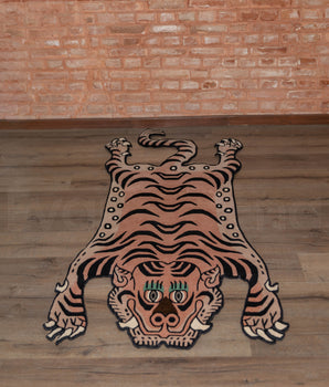 Decorative Handwoven Tiger Rug