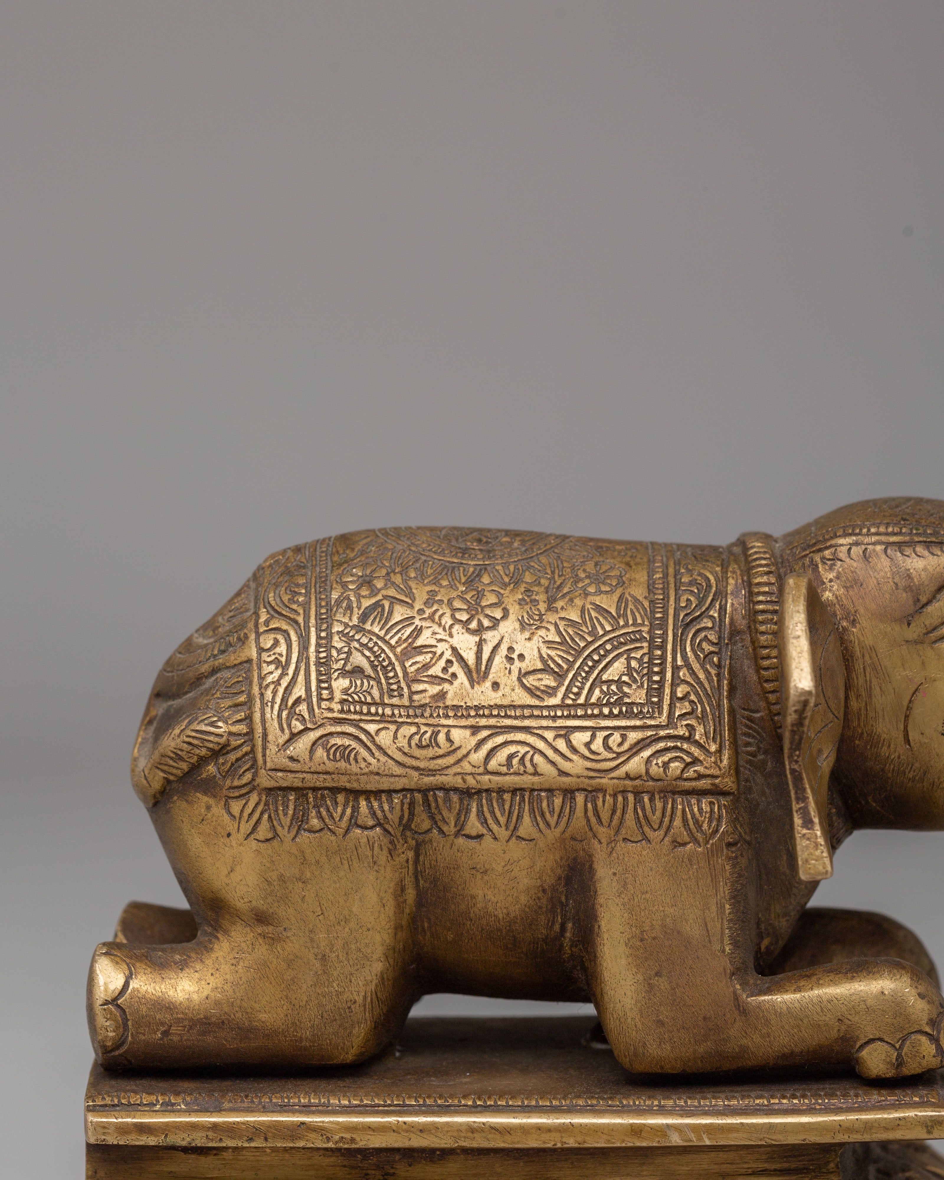 Brass Elephant Oil Lamp | Home Decor and Spiritual Practices