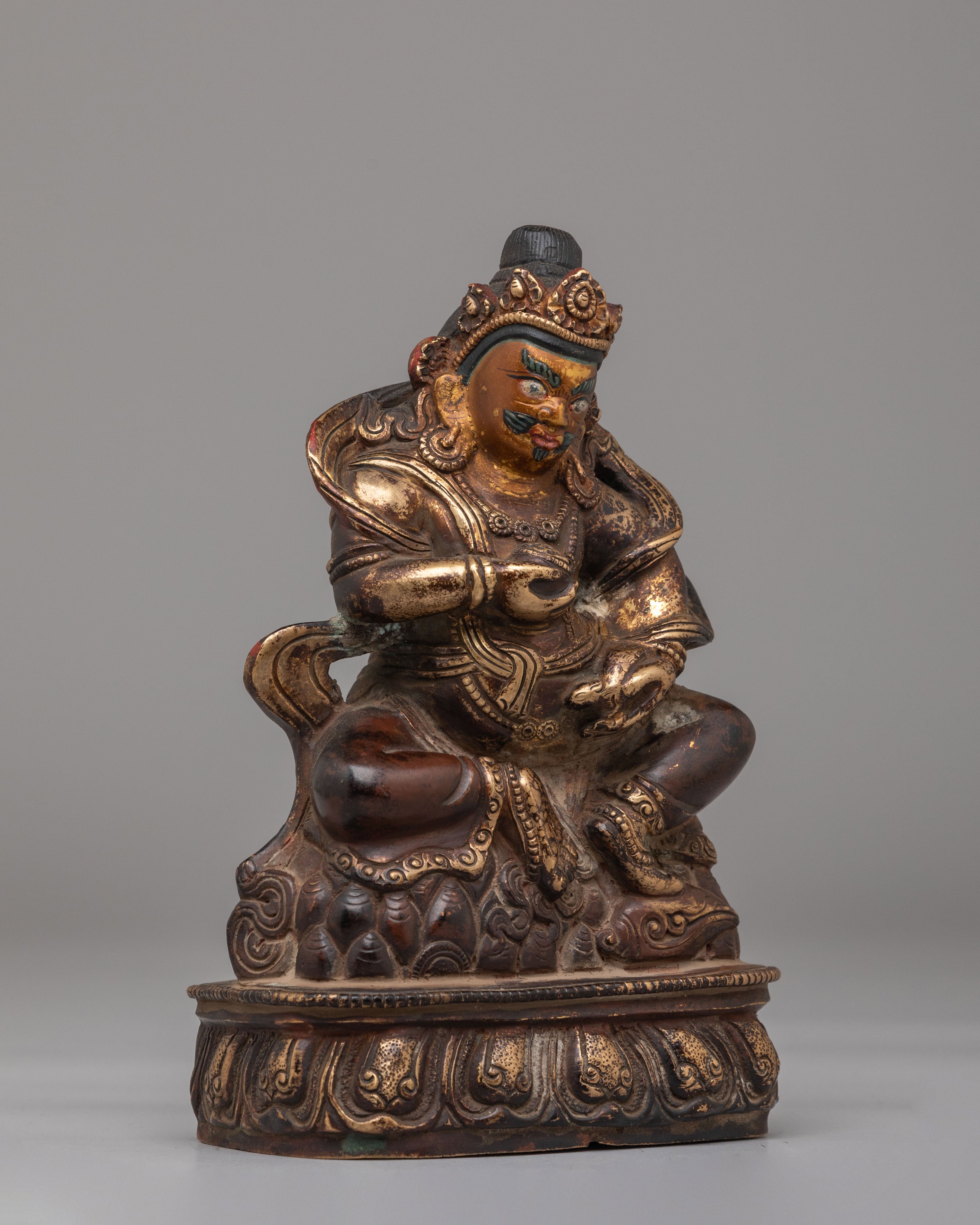 Sacred Dzambhala Statue Deity Statue | Spiritual Wealth and Protection Art