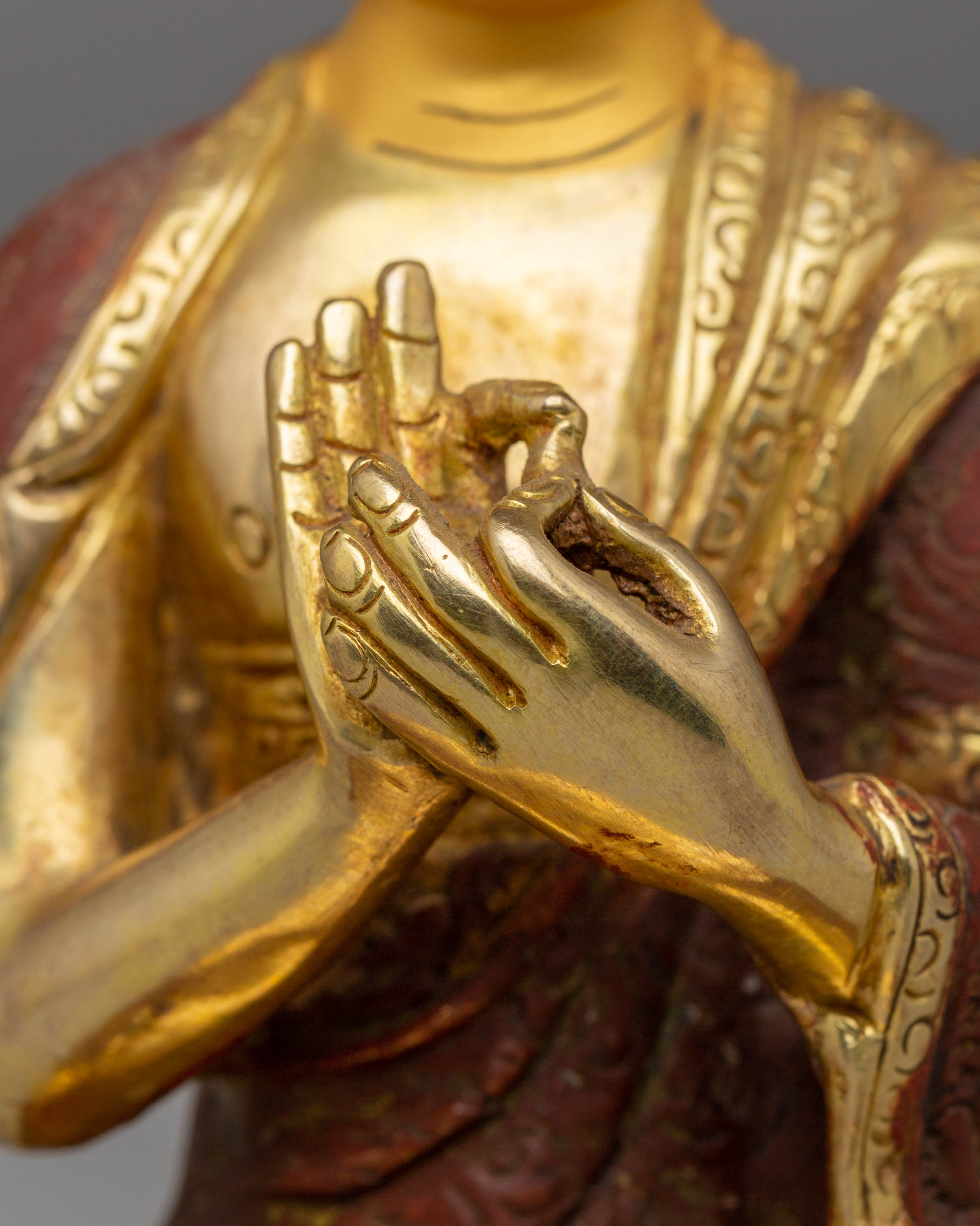 Handcrafted Vairocana Copper Sculpture | Statue for Altar and Meditation