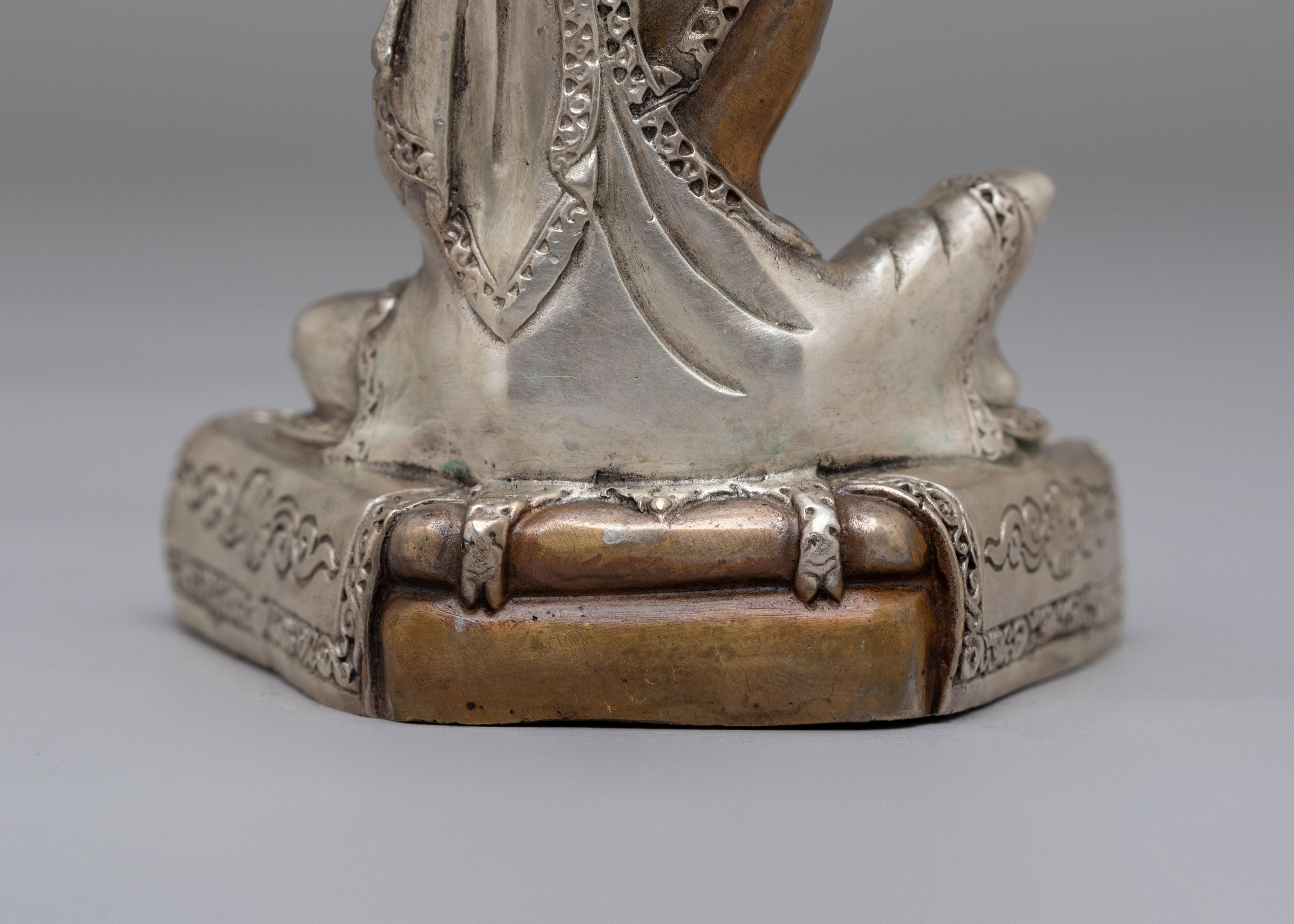 Himalayan Yogi Milarepa Statue | Handmade Oxidized Copper Artwork