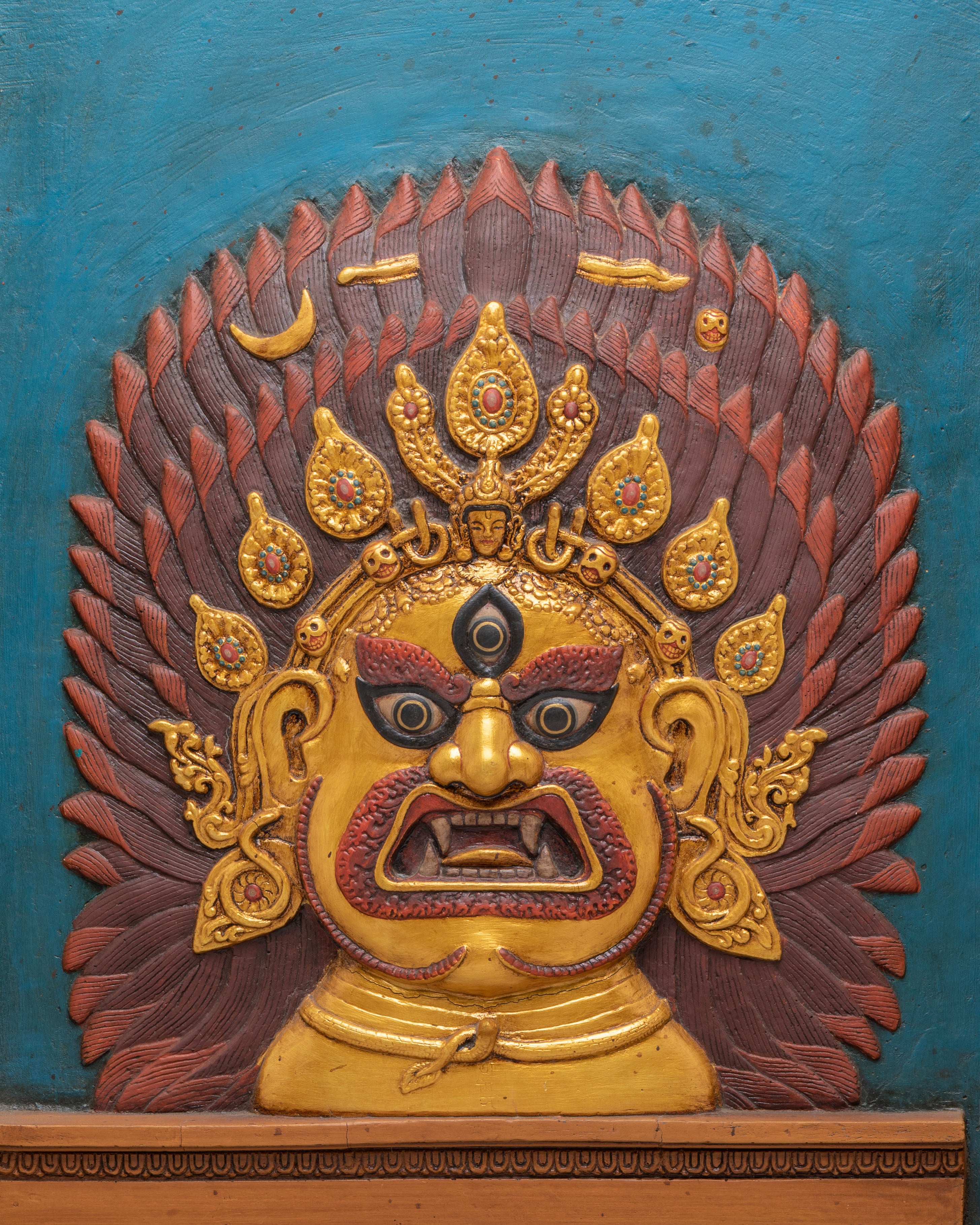 Handcrafted Bhairava Wall Hanging | Traditional Artwork for Spiritual Decor