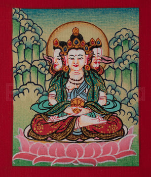 Buddhist Vairocana Thangka For Locket | A Symbol of Enlightenment