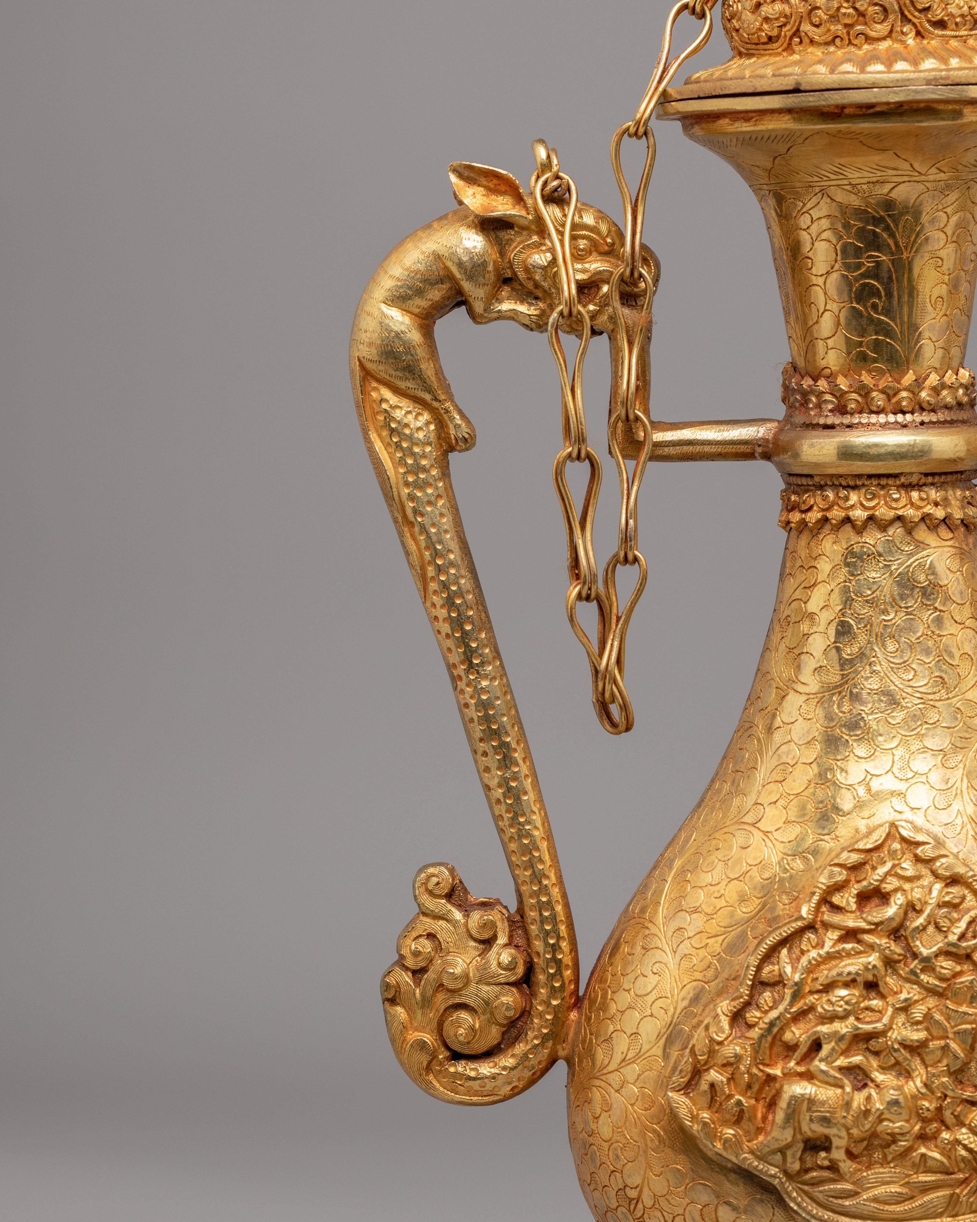 Spiritual Buddhist Bhumba Ewer | Handcrafted Copper Altar Vessel