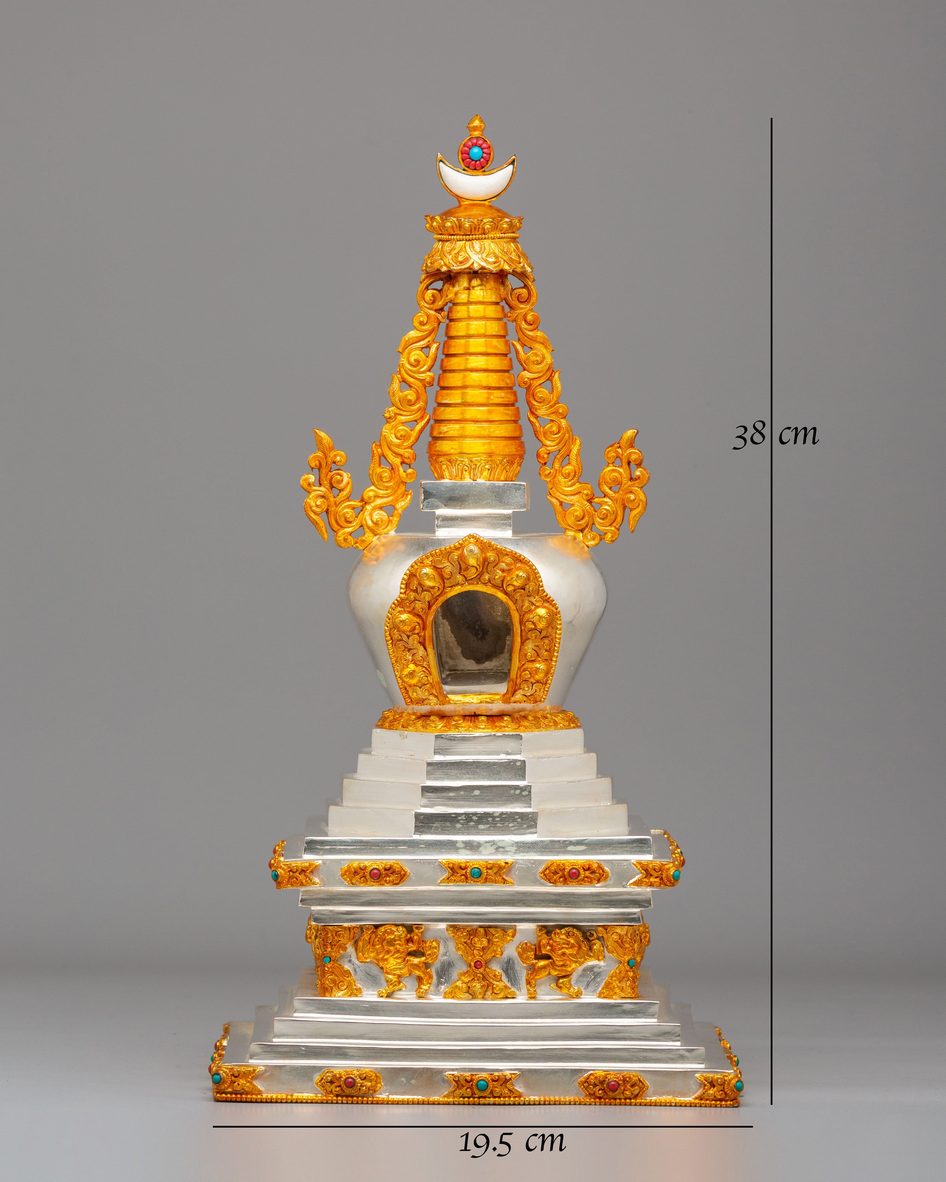 Traditional Handmade Stupa | Sacred Tibetan Buddhist Shrine Decor