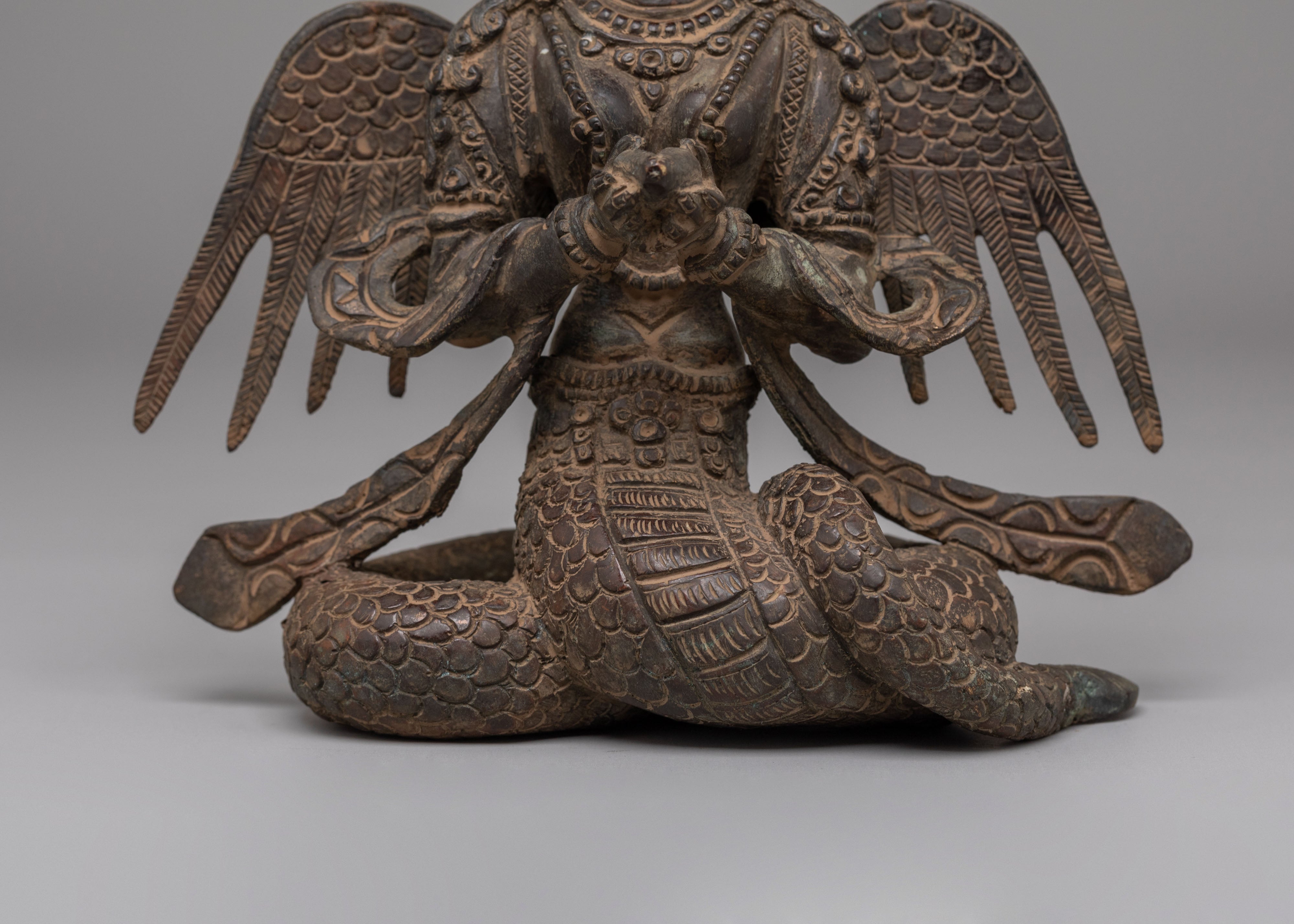 Handcrafted Naag Kanya Statue | Oxidized Copper Spiritual Art