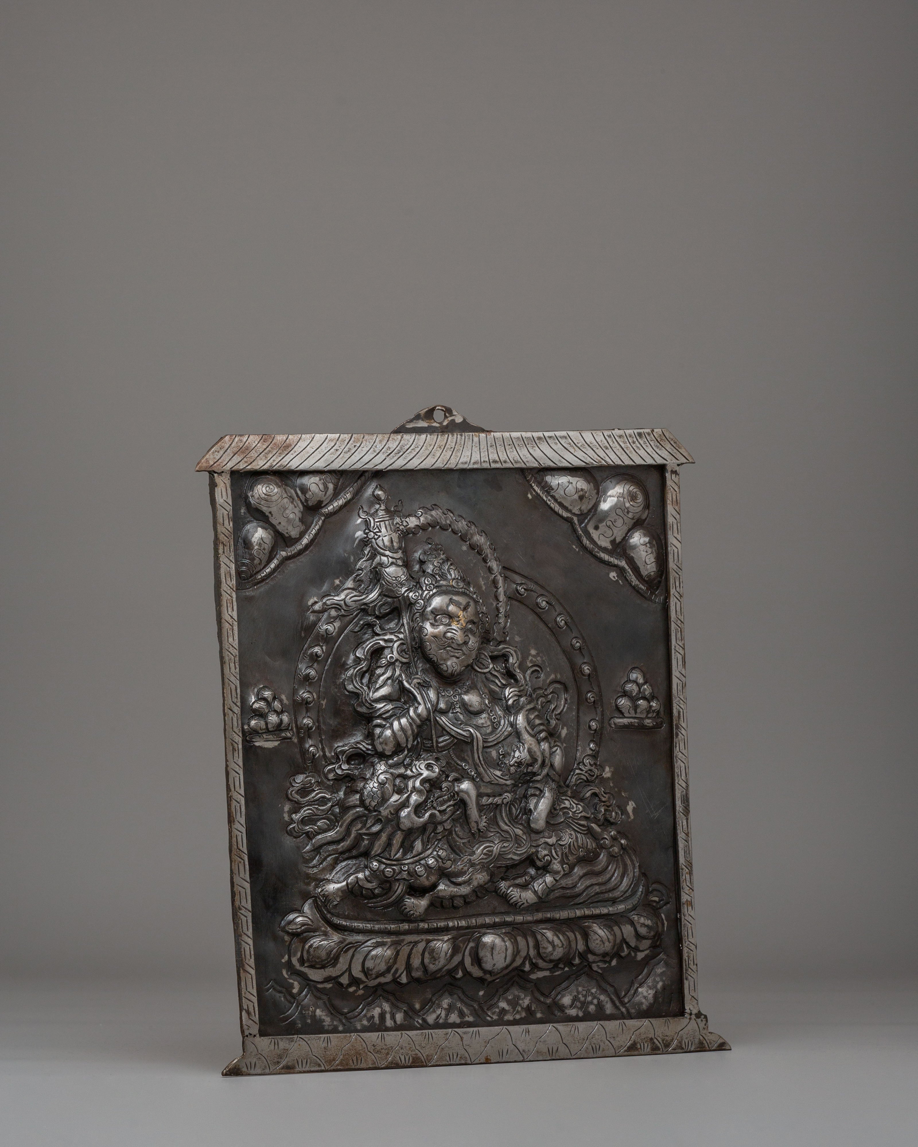 Handcrafted Namtoshe Wall Hanging | Buddhist Guardian Deity Art