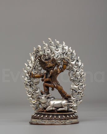 Yama Dharmaraja With Consort Sculpture