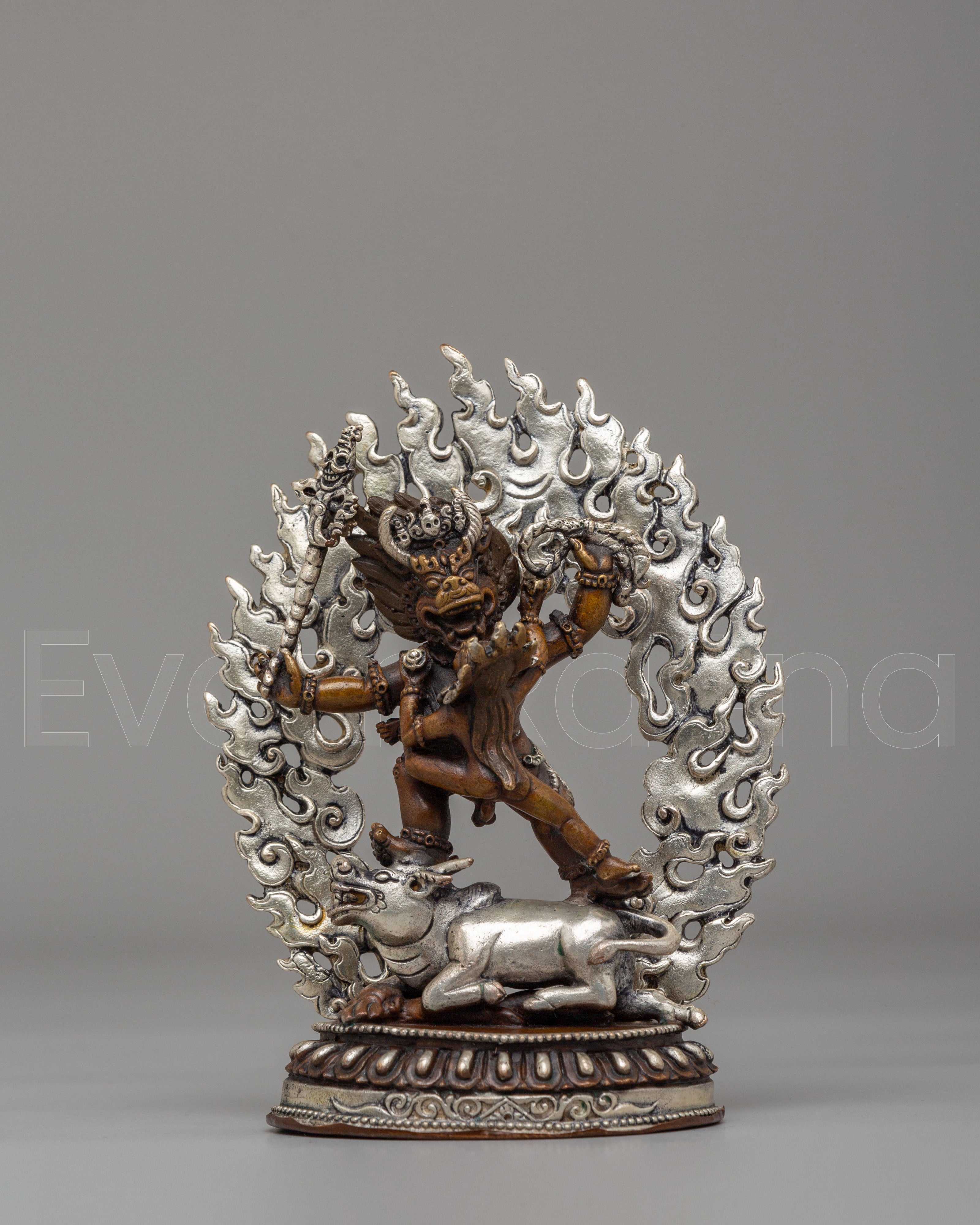 Yama Dharmaraja With Consort Sculpture