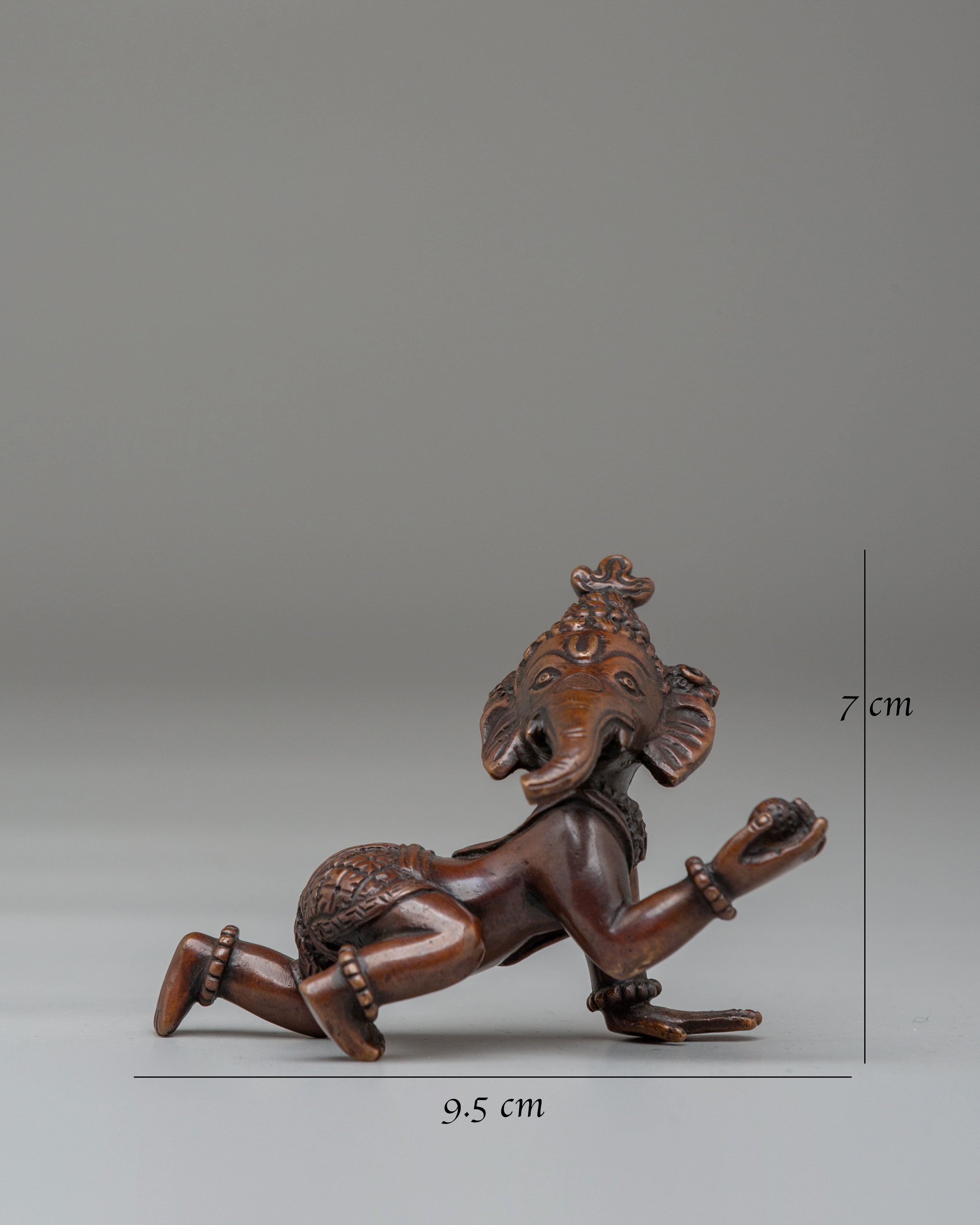 Handcrafted Ganesh God Statue | Traditional Oxidized Copper Sculpture