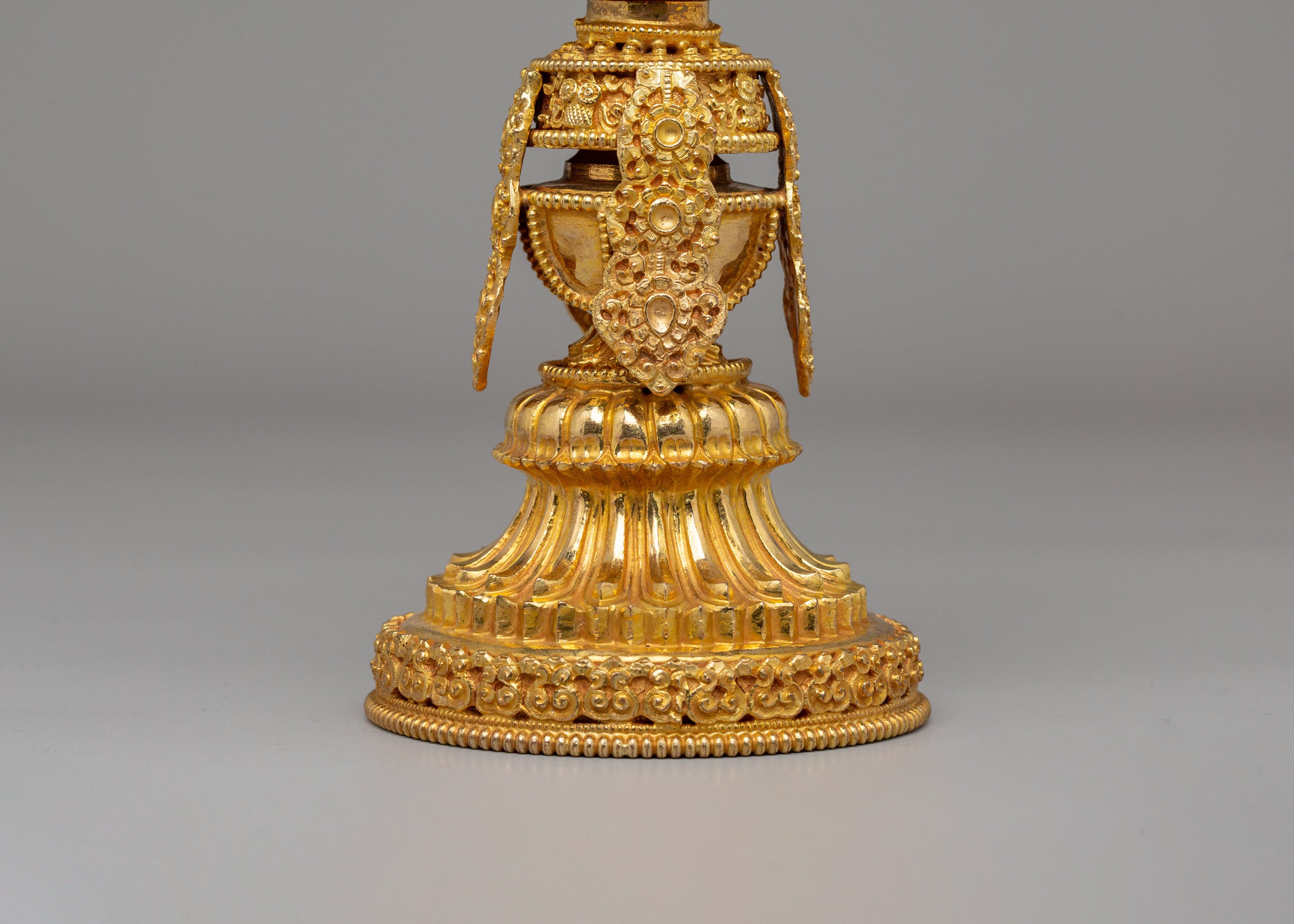 Handcrafted Dharma Wheel Life Vase | Spiritual Decor for Home and Altar