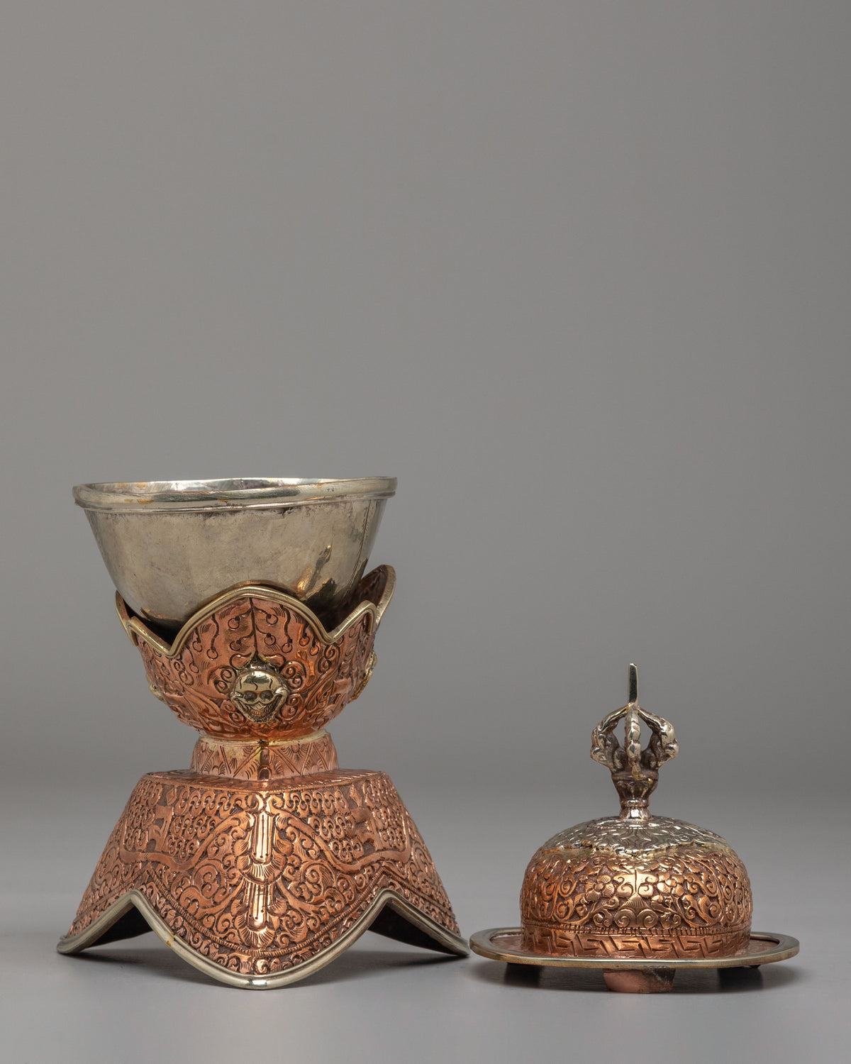 Sacred Kapala Set for Tantric Rituals | Ritual Vessels for Spiritual Practice