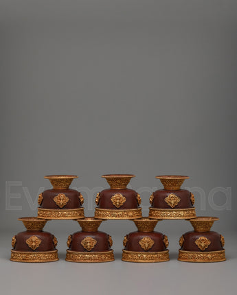 Himalayan Buddhist Offering Bowls Set