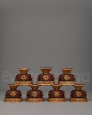 Himalayan Buddhist Offering Bowls Set