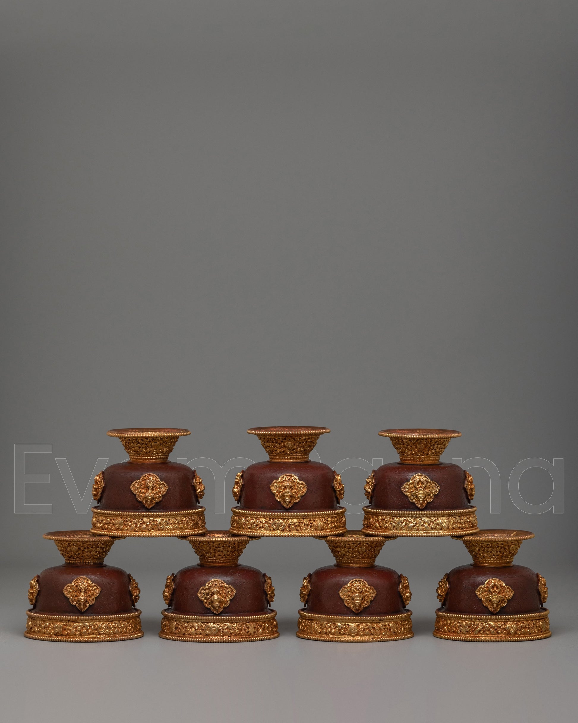 Himalayan Buddhist Offering Bowls Set