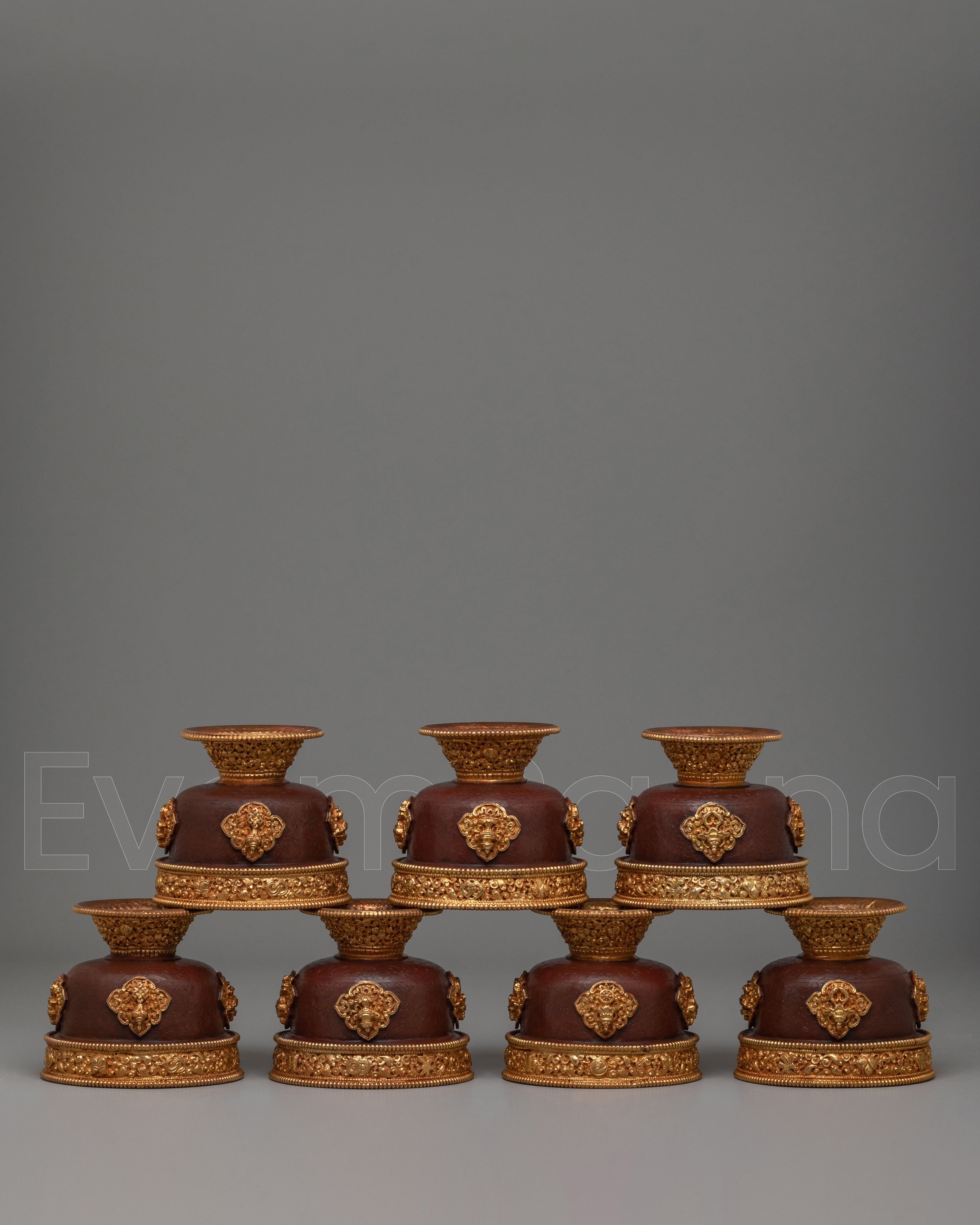 Himalayan Buddhist Offering Bowls Set