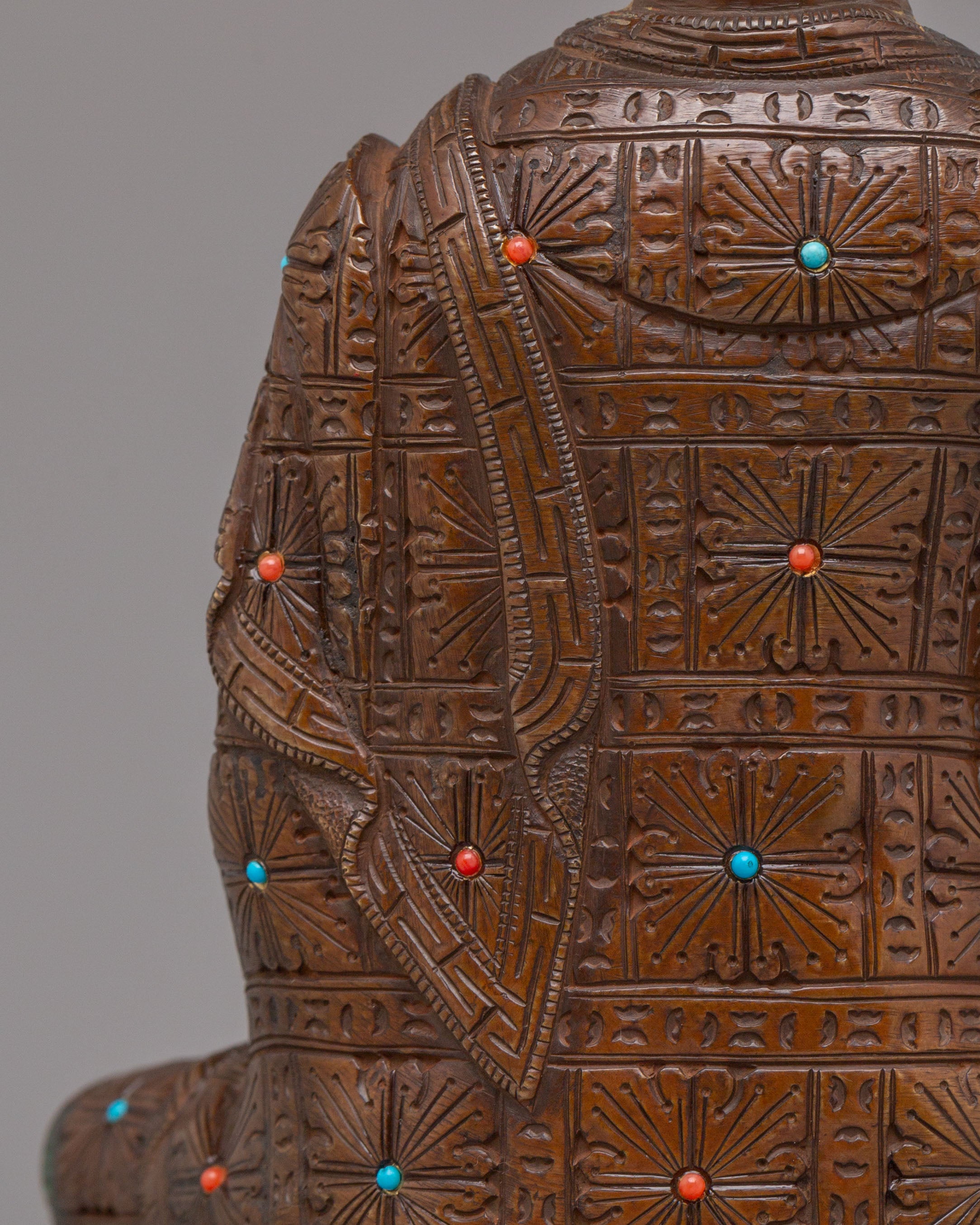 Handcrafted Shakyamuni Buddha Sculpture | Oxidized Copper Body with 24K Gold Plating