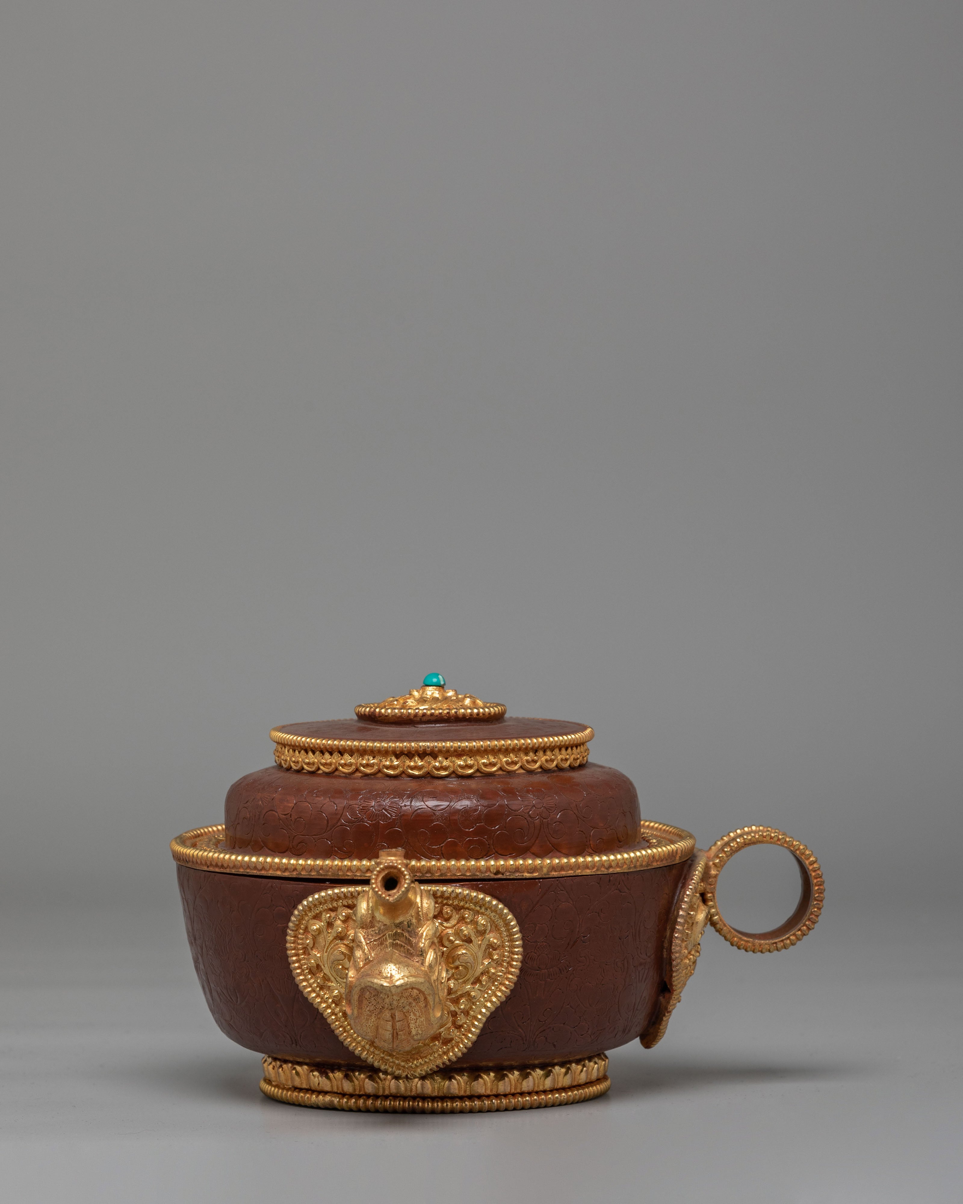 Tibetan Ritual Water Offering Set | Pot, Stand, Plates