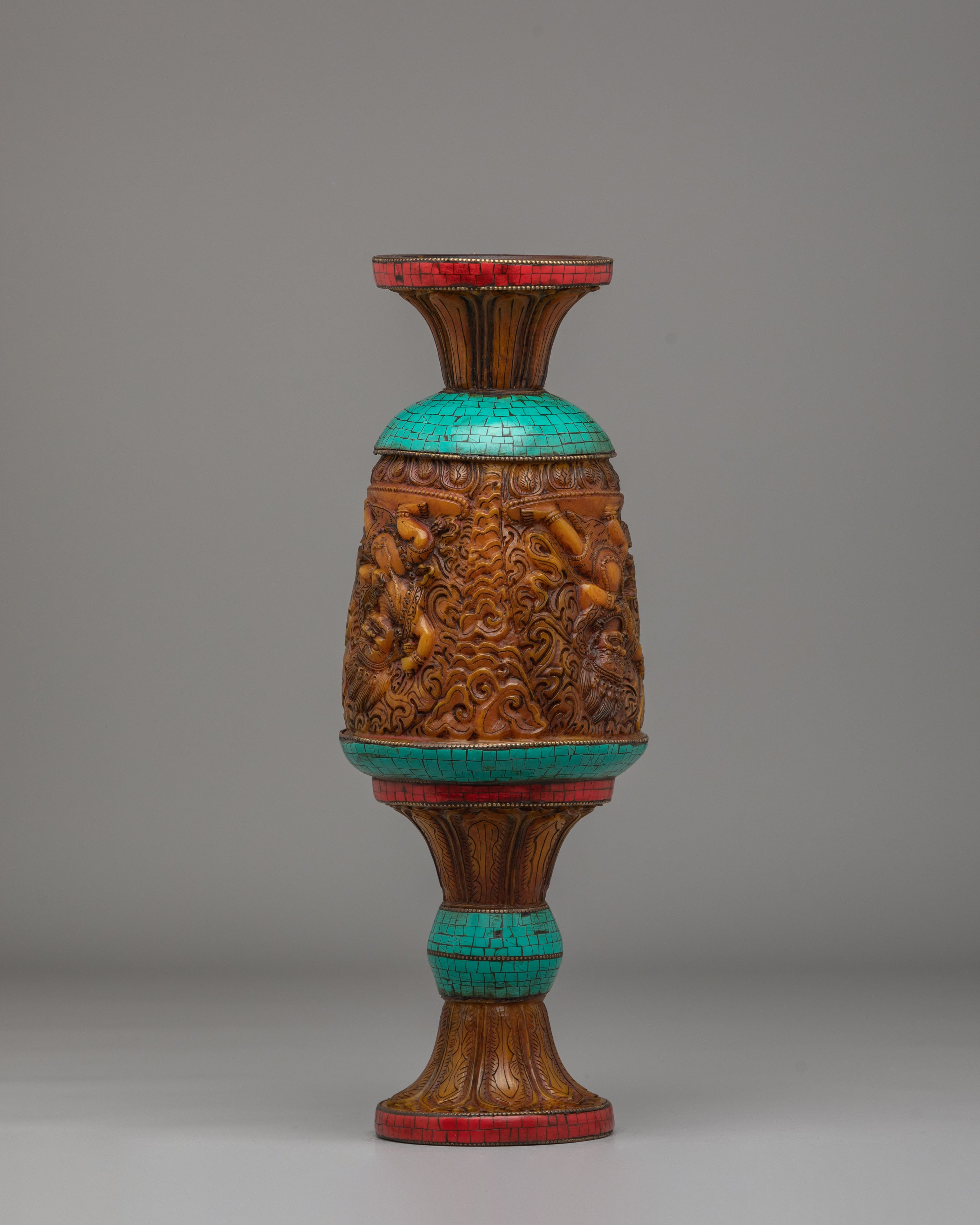 Black Manjushri Flower Vase | Handcrafted Flower Vase