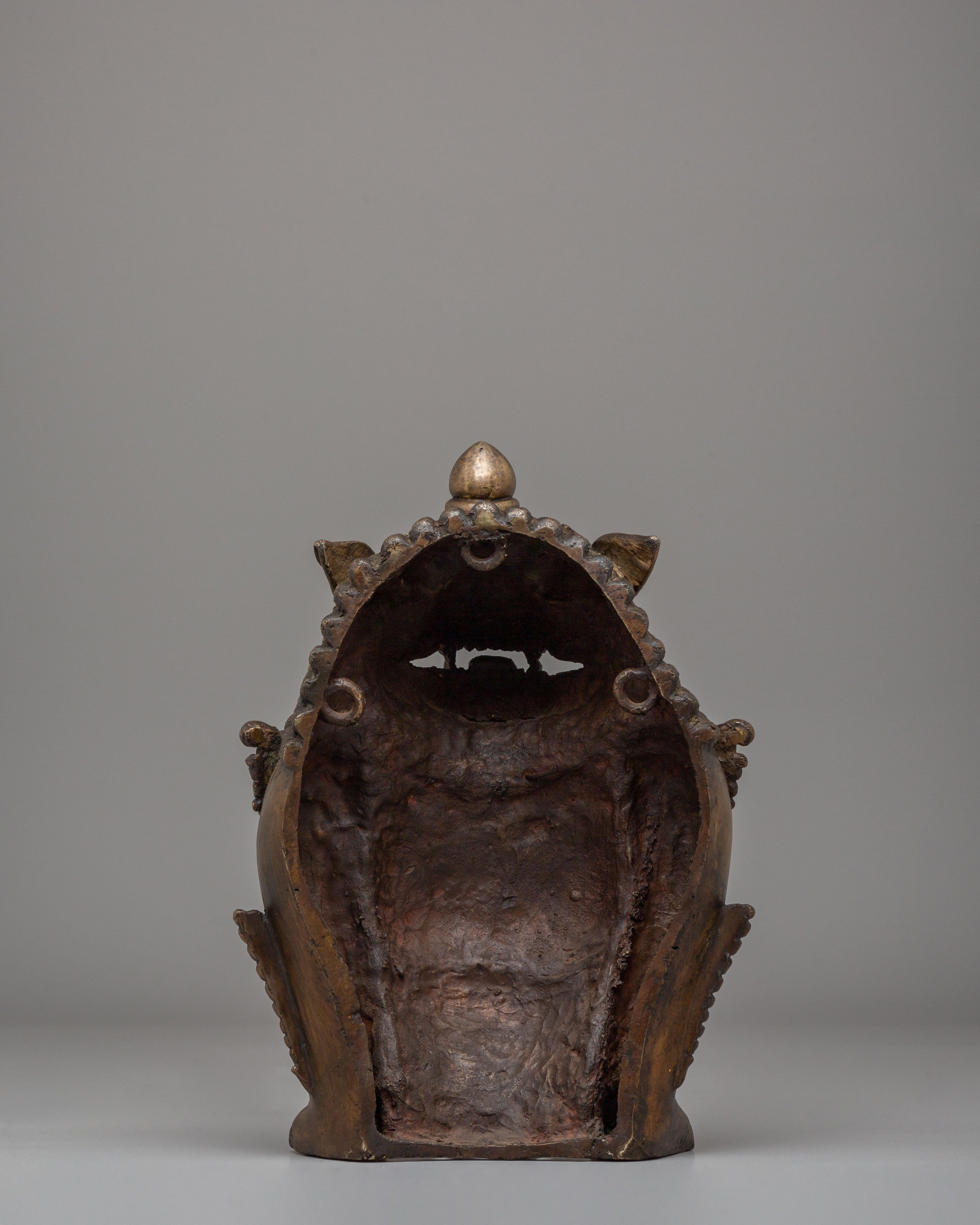 Tibetan Lion Wall Hanging Art | Handcrafted Bronze Decor Piece