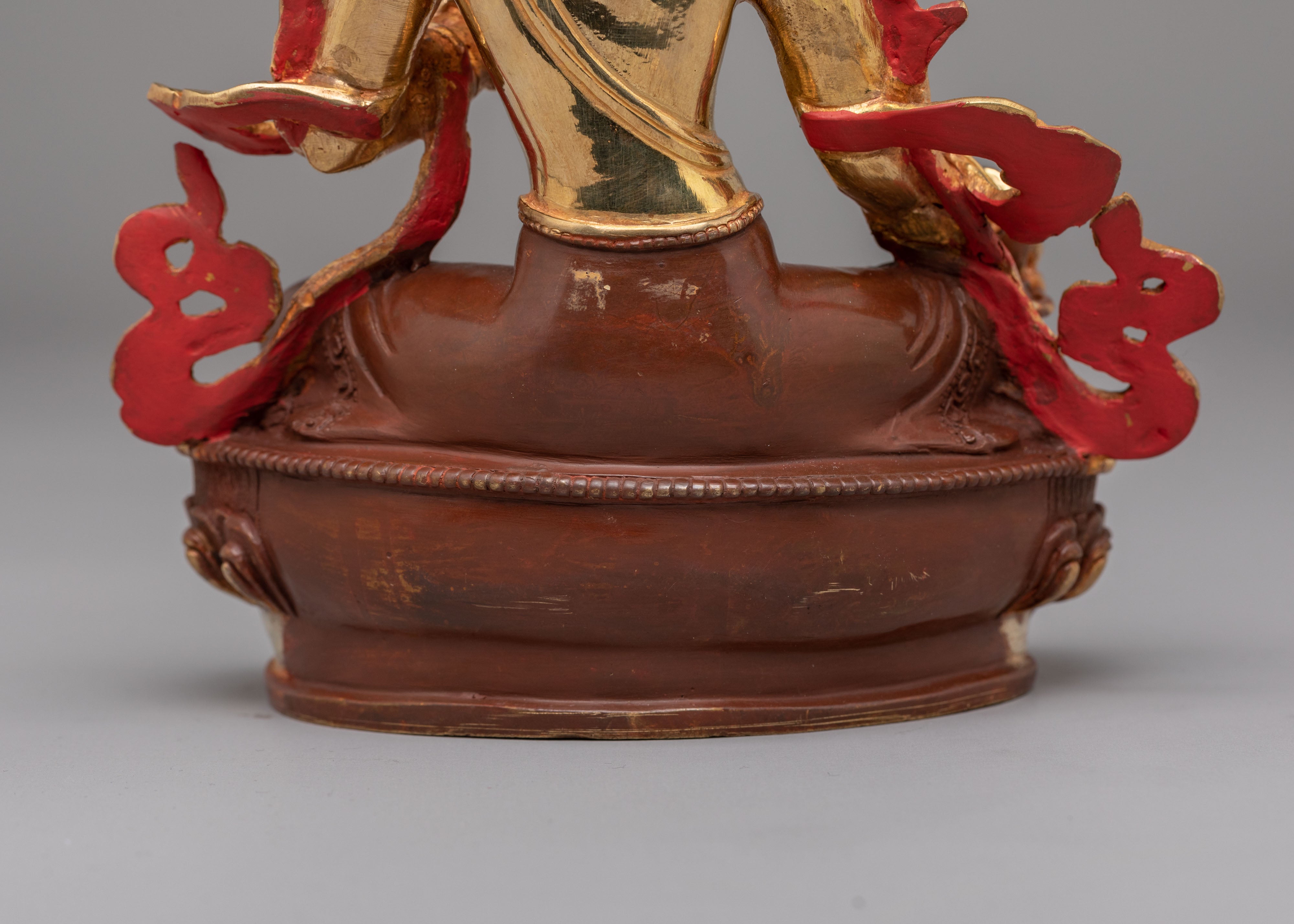 Mother of Liberation Green Tara Sculpture | 24K Gold Plated Statue