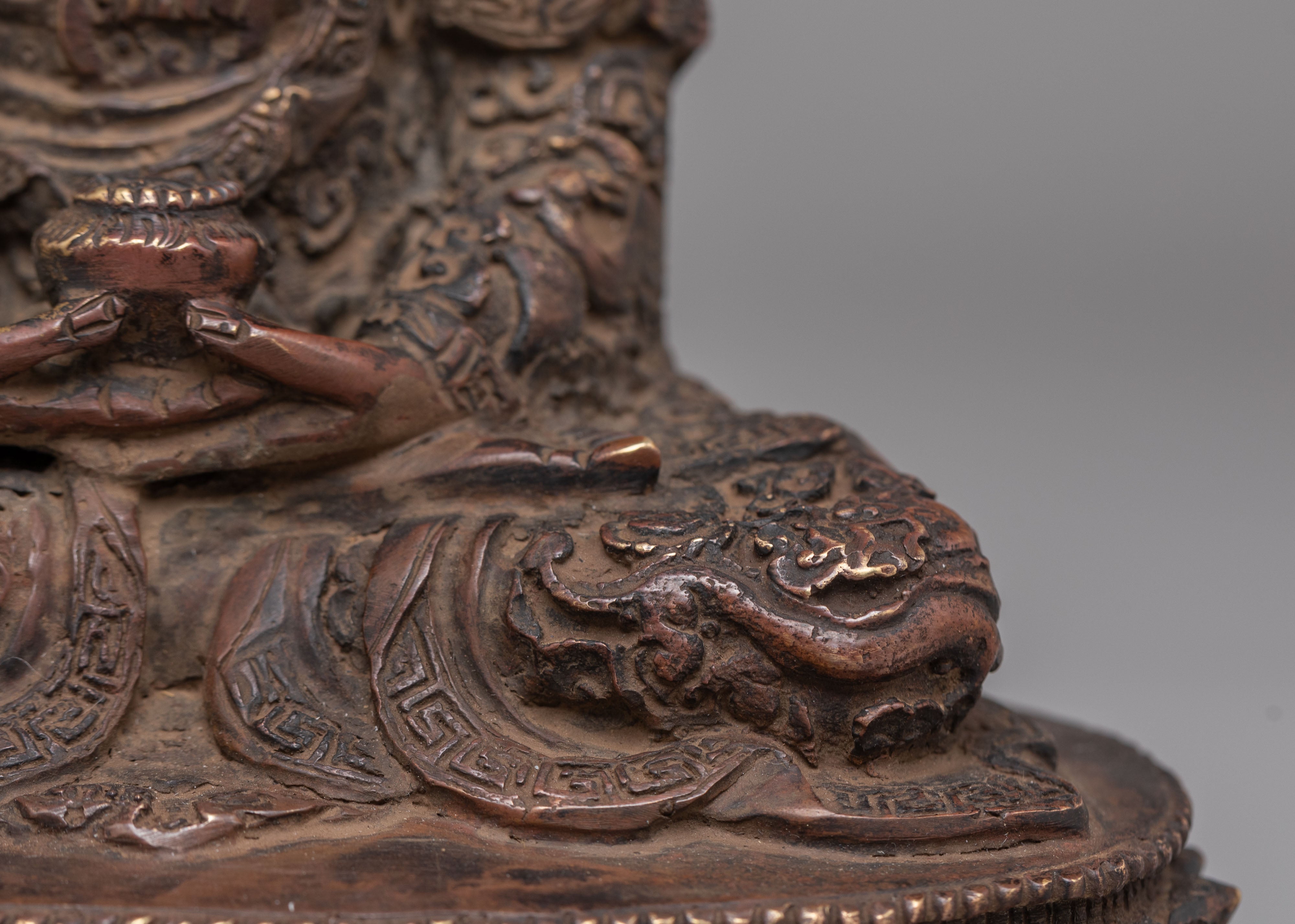 Amitabha Buddha Altar Statue | Handcrafted Brass Sculpture for Meditation & Blessings