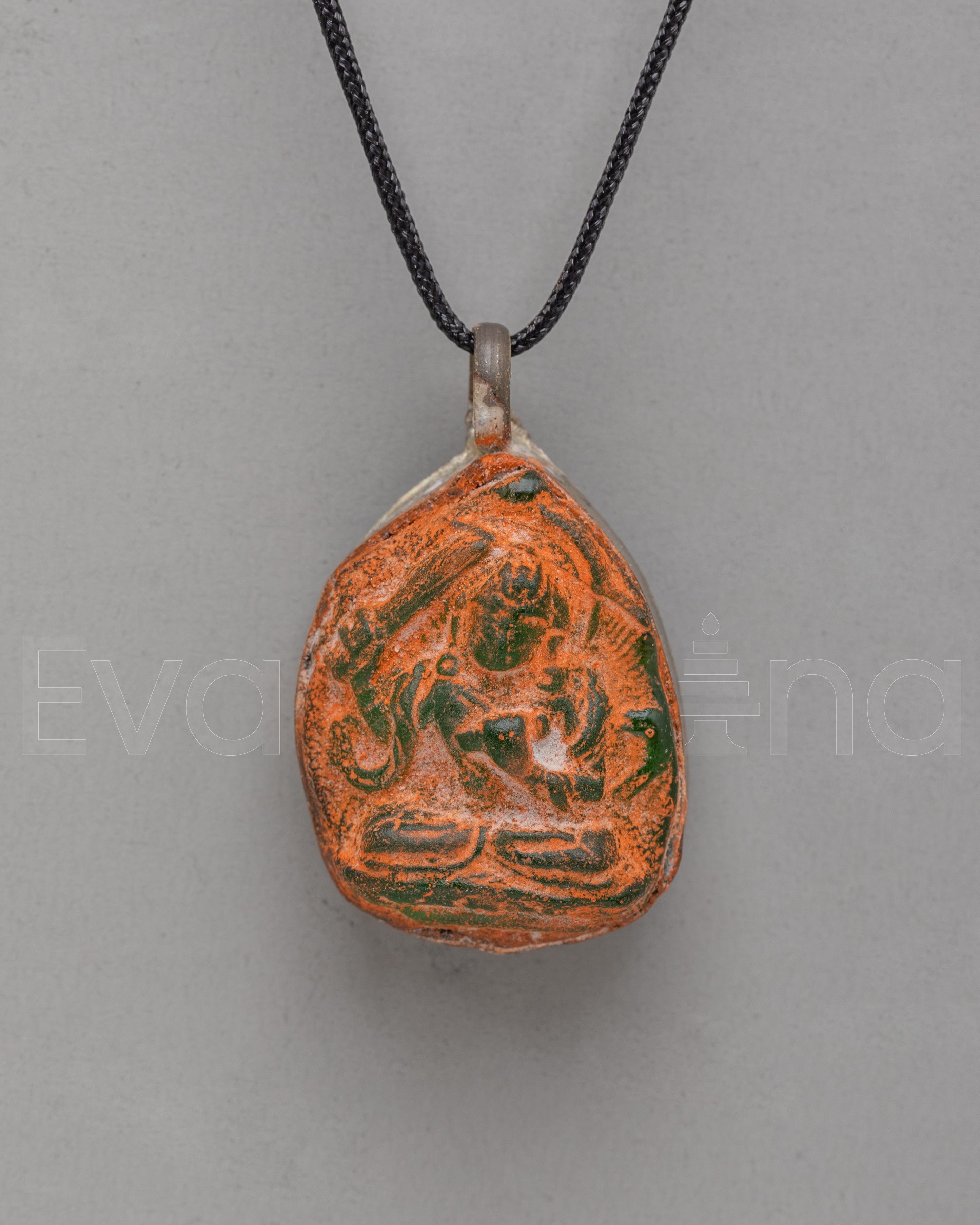 Spiritual Prayer Locket | Carved Sacred Deity Amulet