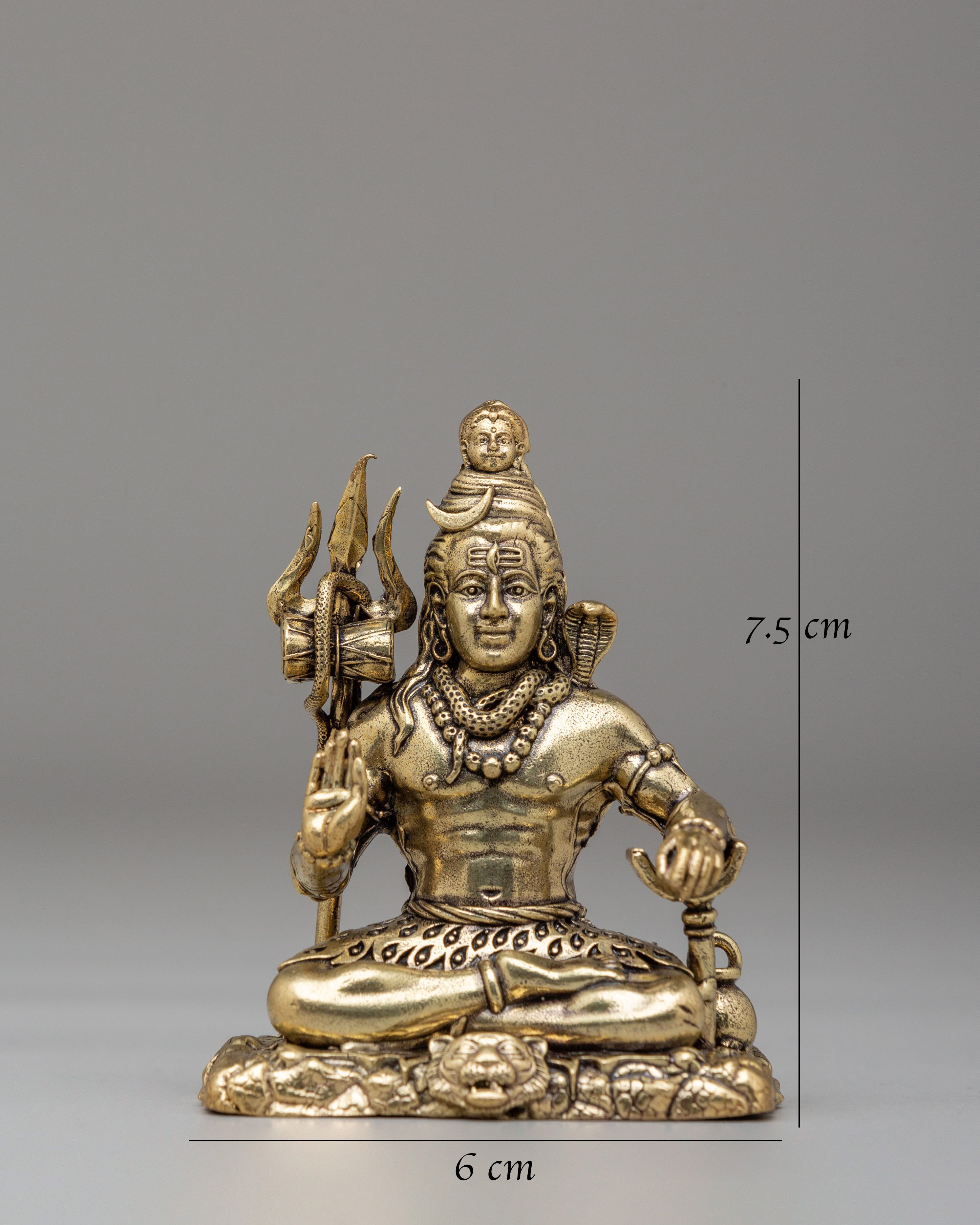 Handcrafted Lord Shiva With Trishul Statue | Hindu God Sculpture
