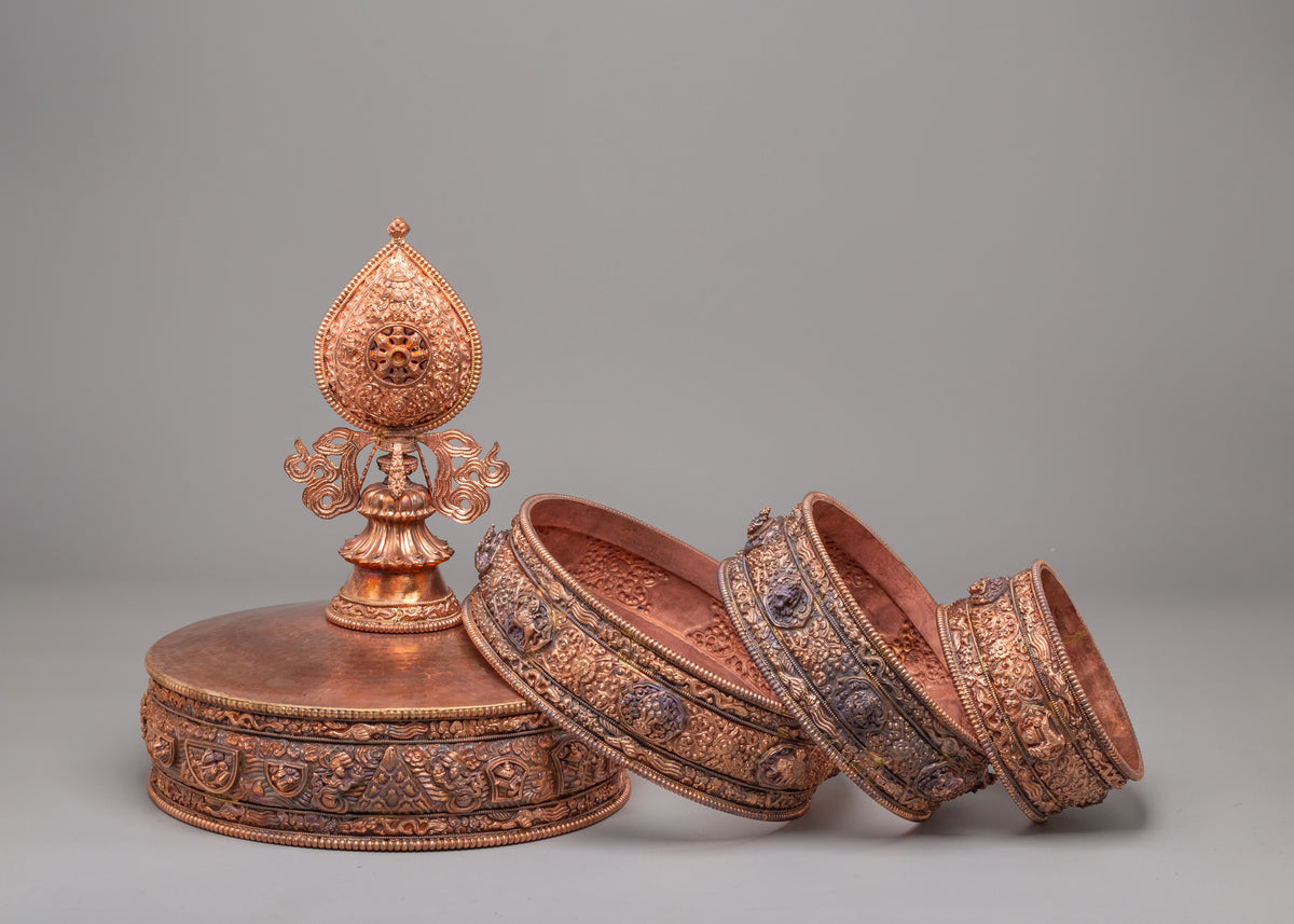 Handcrafted Mandala Offering Set | Tibetan Buddhist Ritual Altar Object