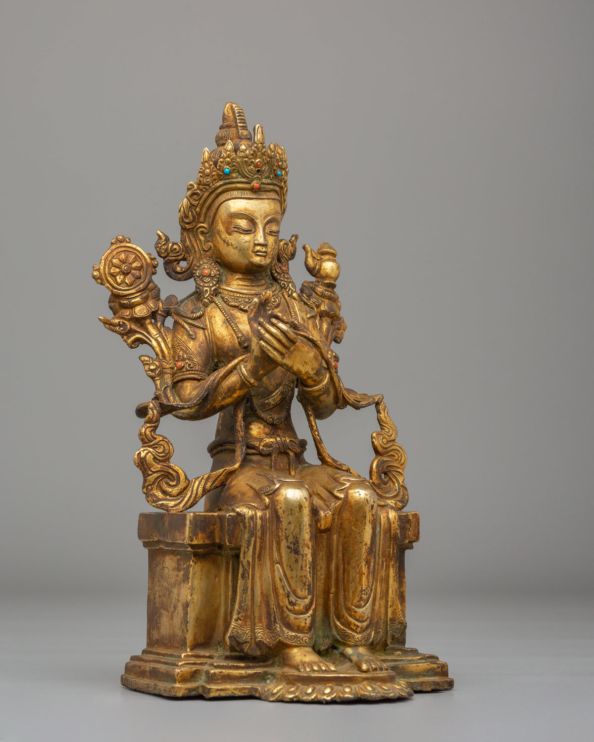 40 Years Old Maitreya Buddha Statue | Altar Meditation & Home Decor