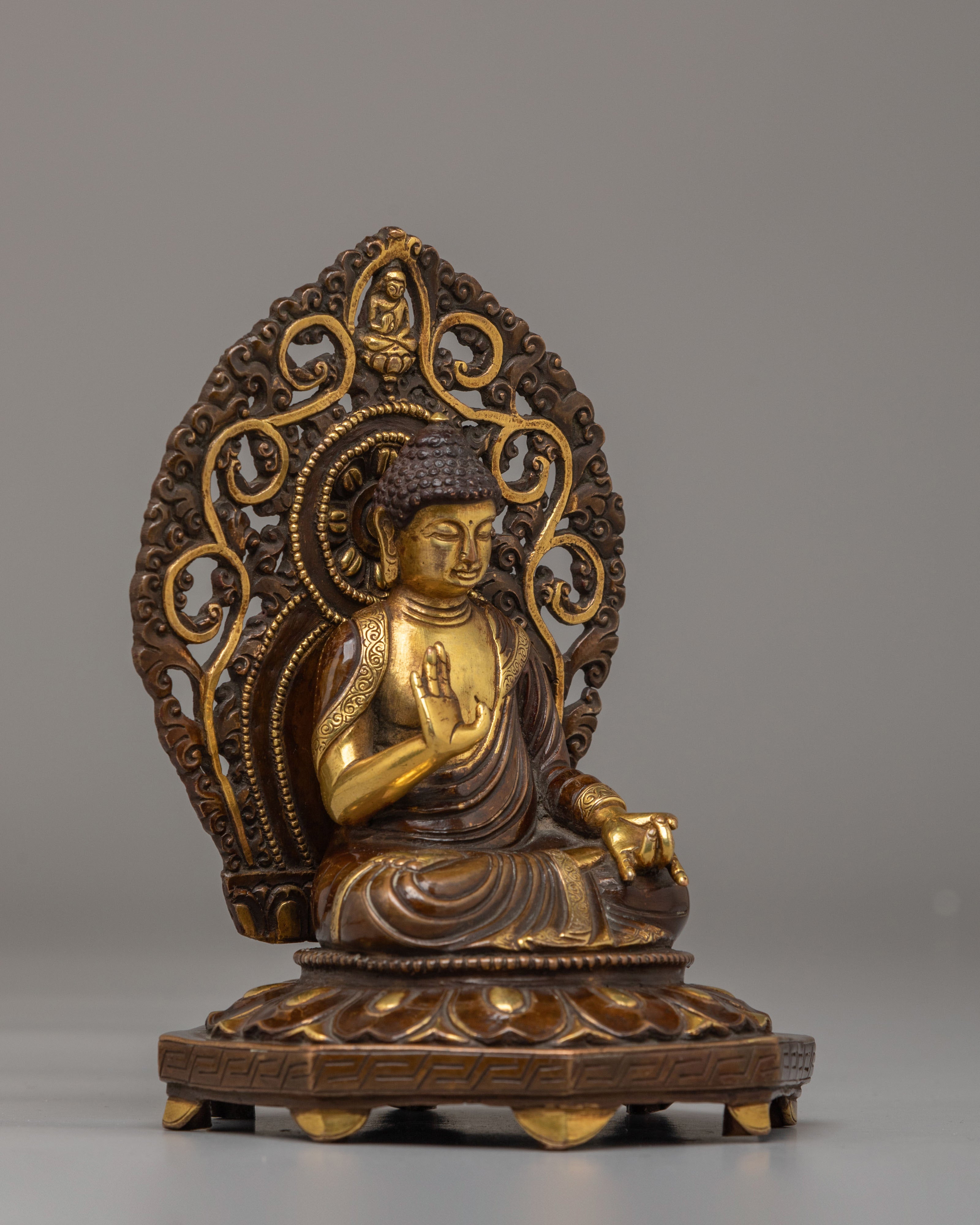 Buddha on Throne Statue | Handmade Decorative Artwork