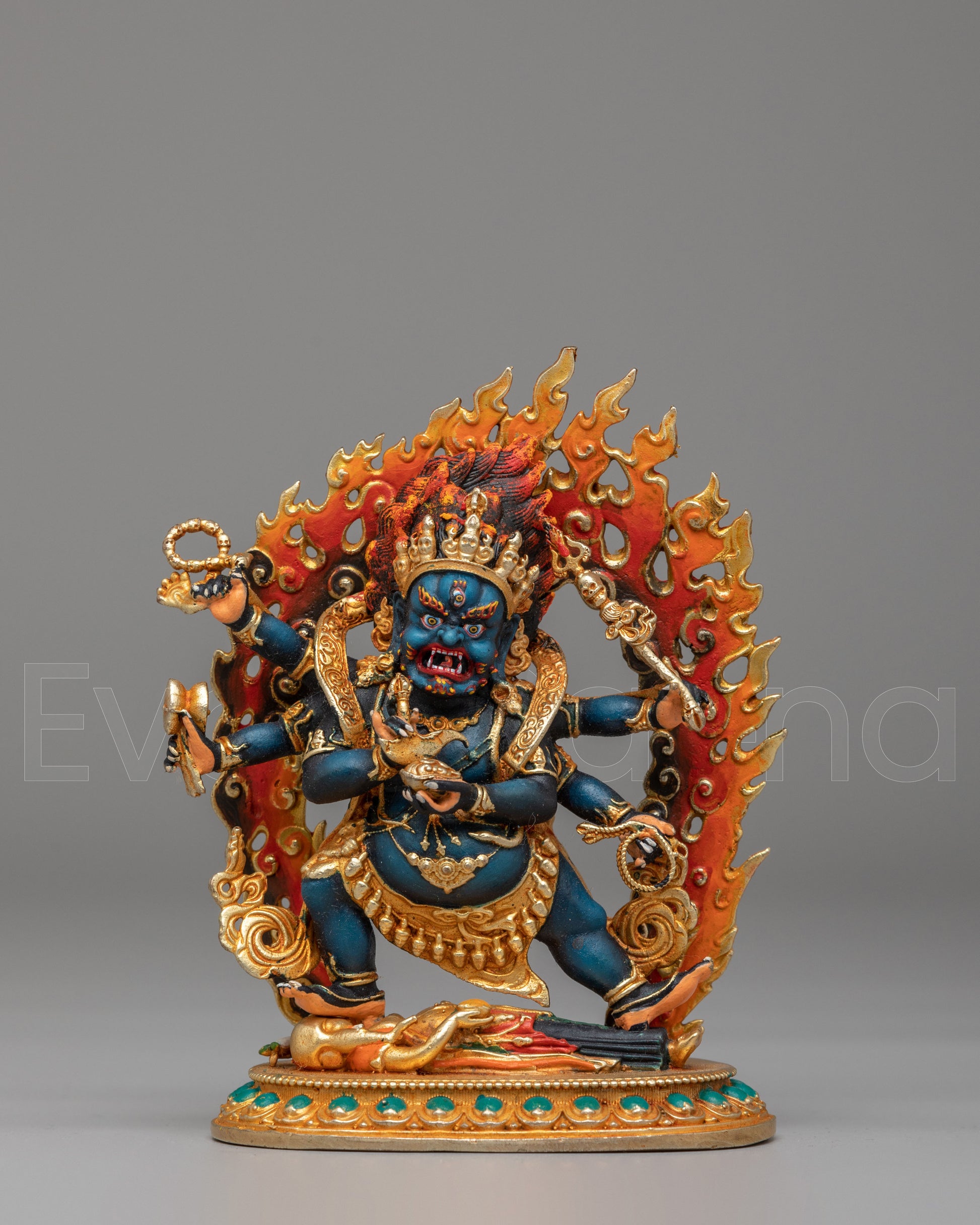 Six-Armed Mahakala Protector Deity Statue