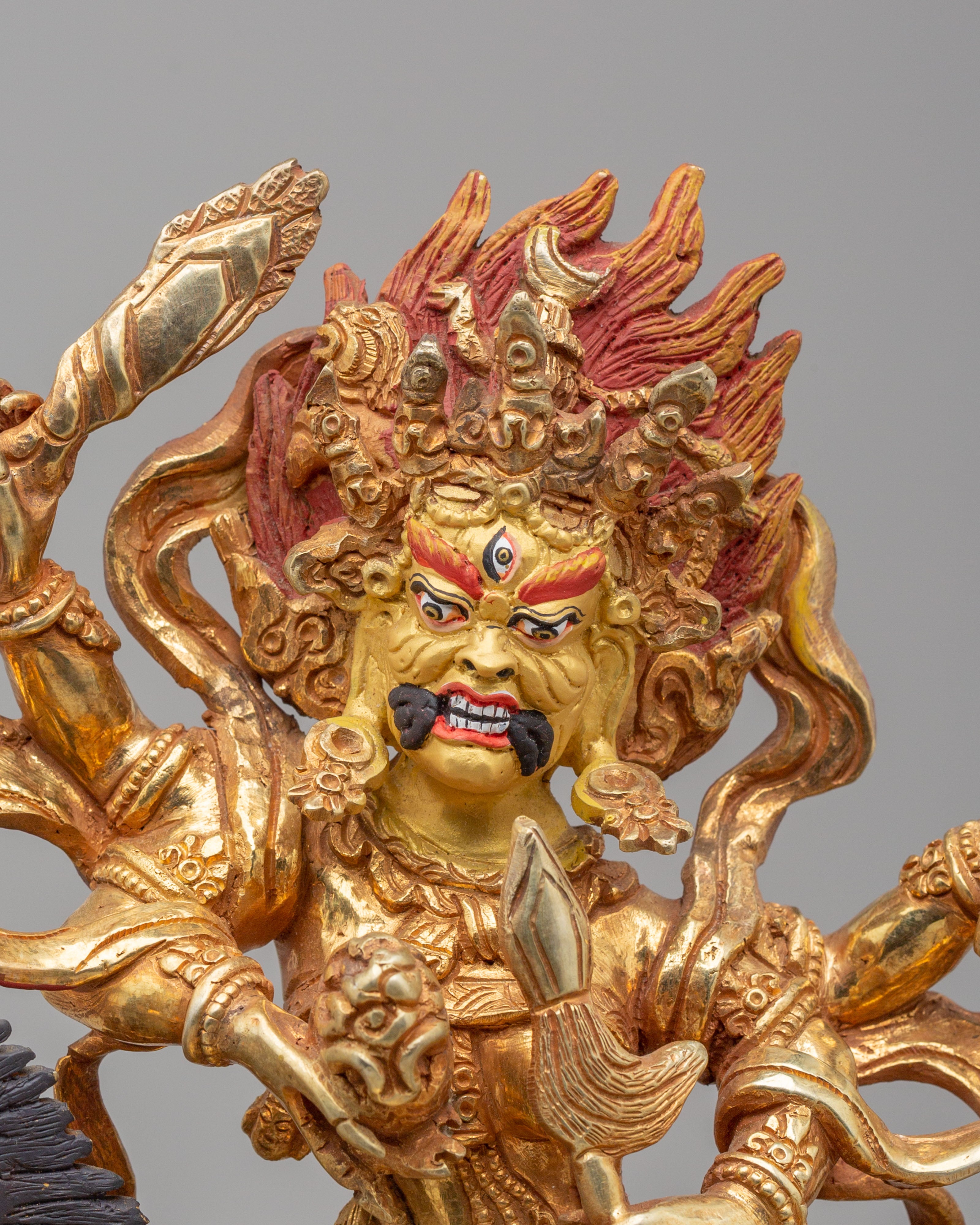Palden Lhamo Spiritual Sculpture | Tibetan Protector Deity Statue