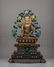 Tibetan Shakyamuni Buddha Throne Sculpture
