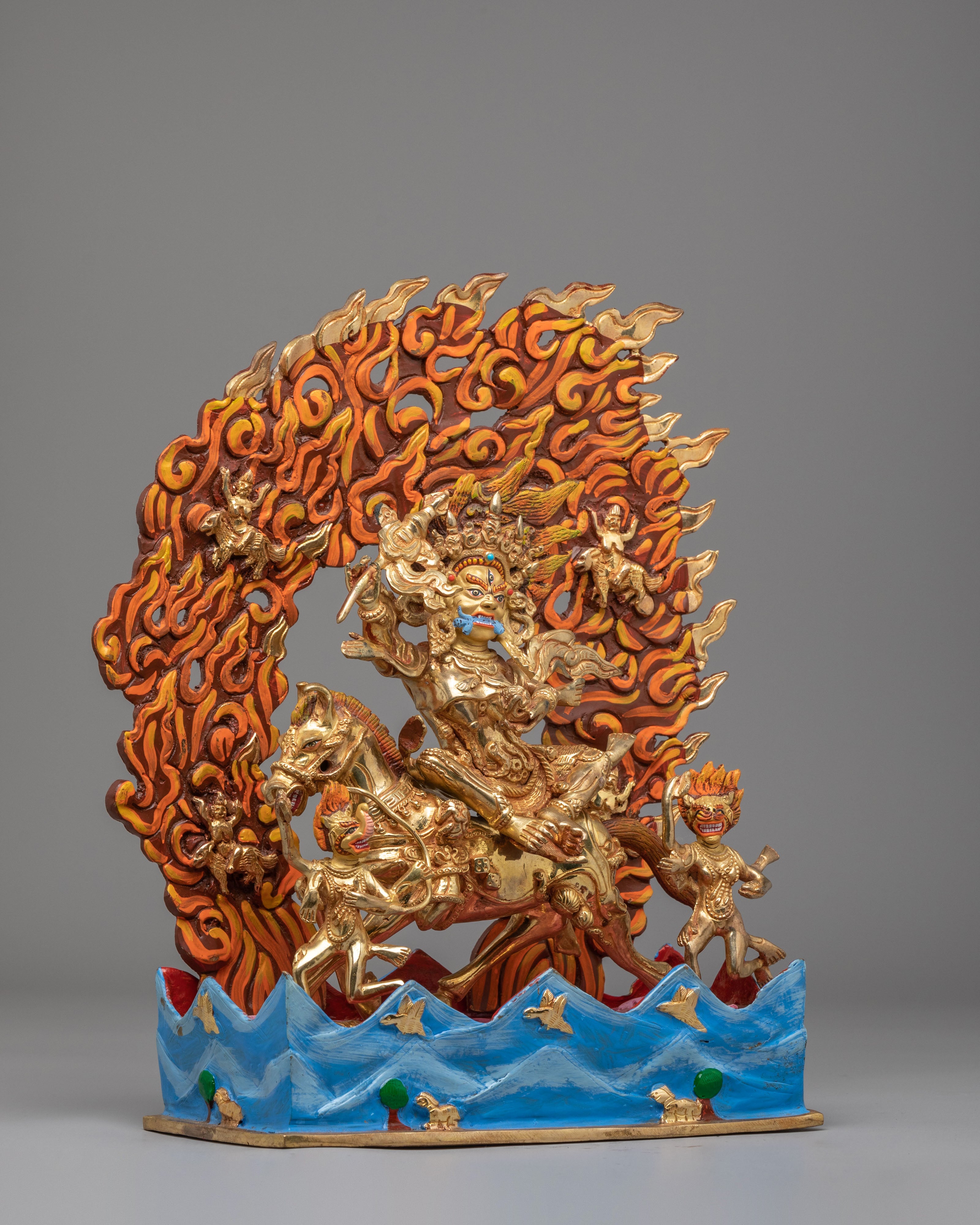Tibetan Palden Lhamo Sculpture | Handmade Tibetan Artwork