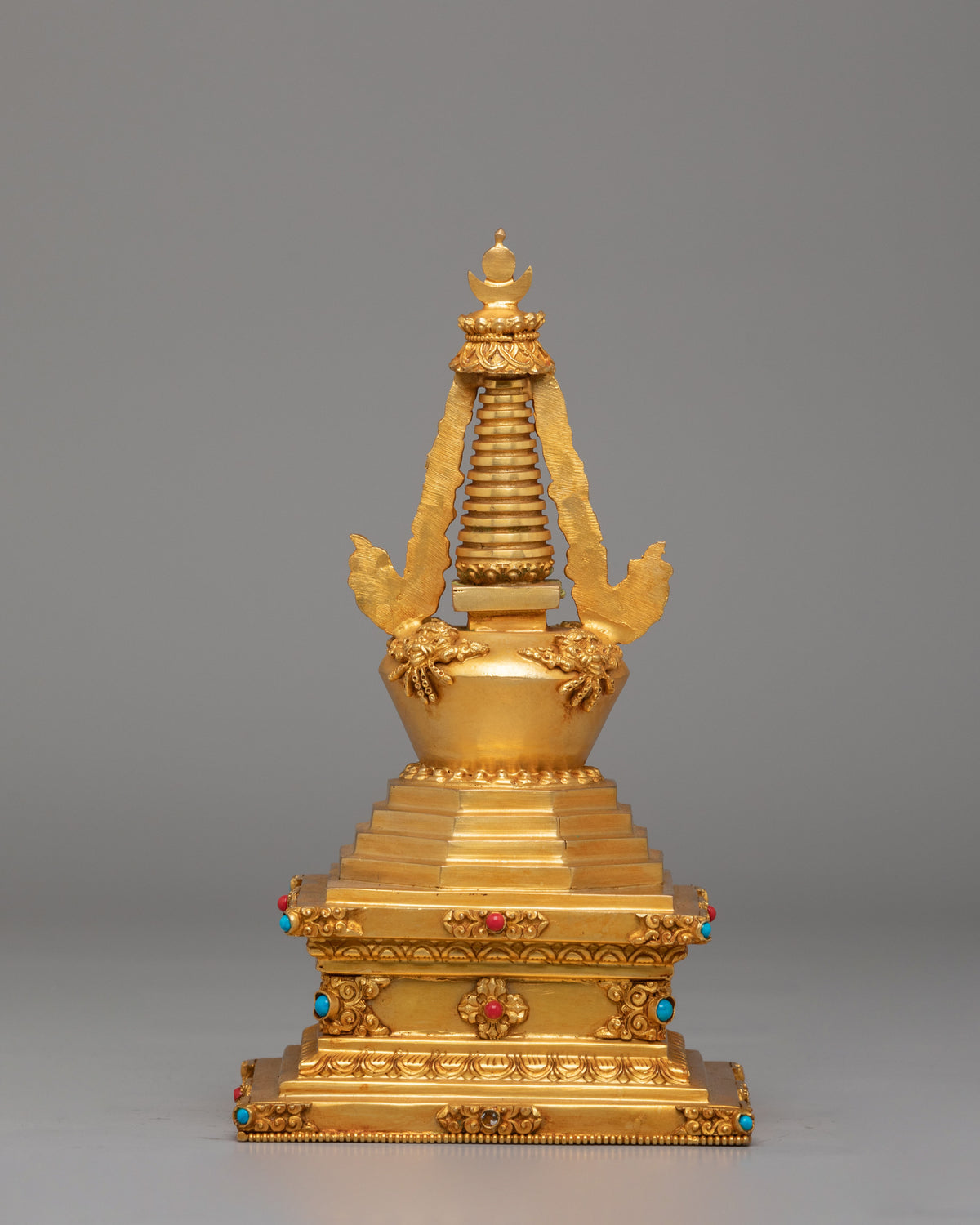 Buddhist Eight Stupa Collection Set | Sacred Ritual Artifact