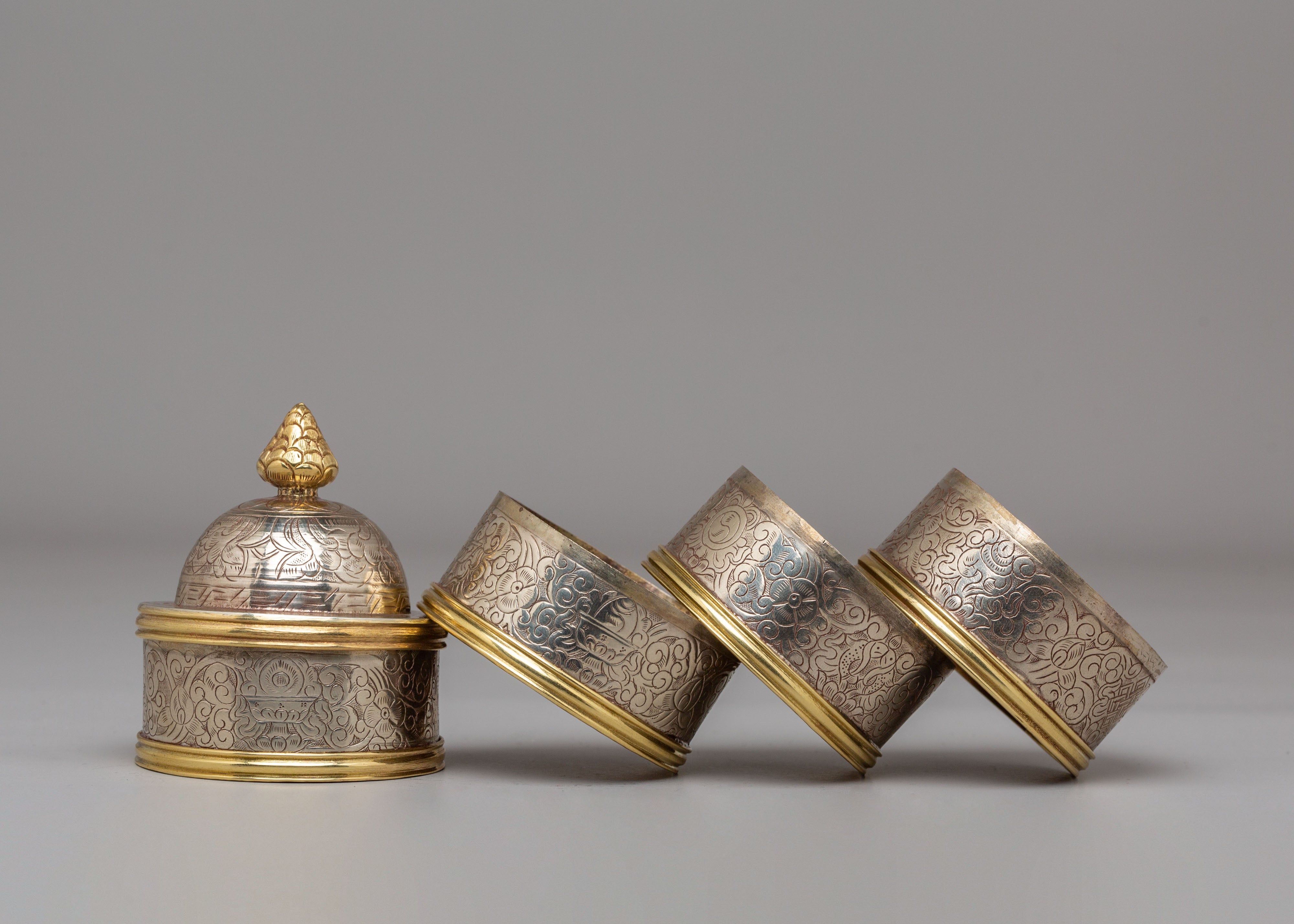 Himalayan Buddhist Altar Rice Pot | Sacred Ritual Offering Vessel
