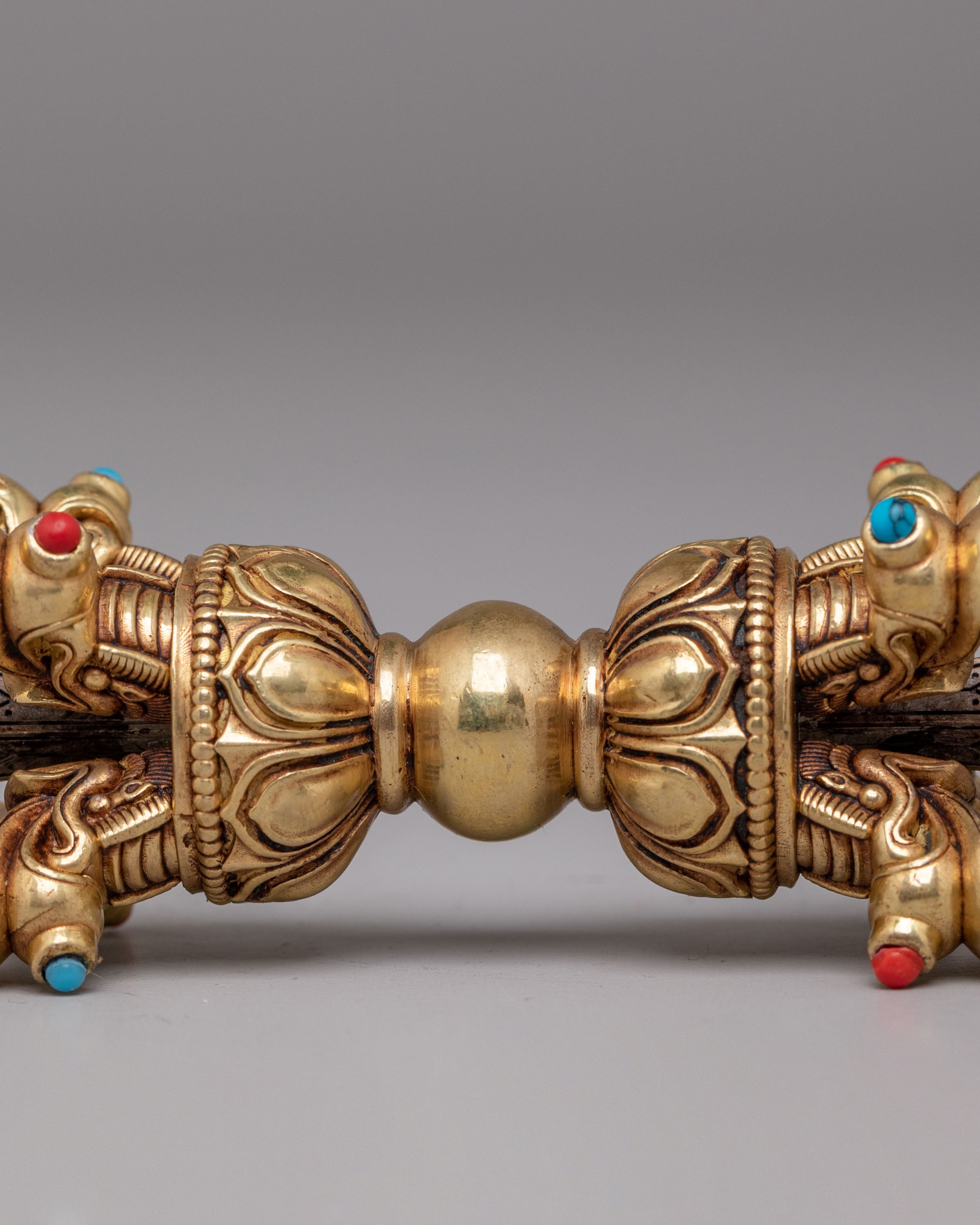 Traditional Tibetan Ritual Bell and Vajra Set | Handcrafted Altar Tools