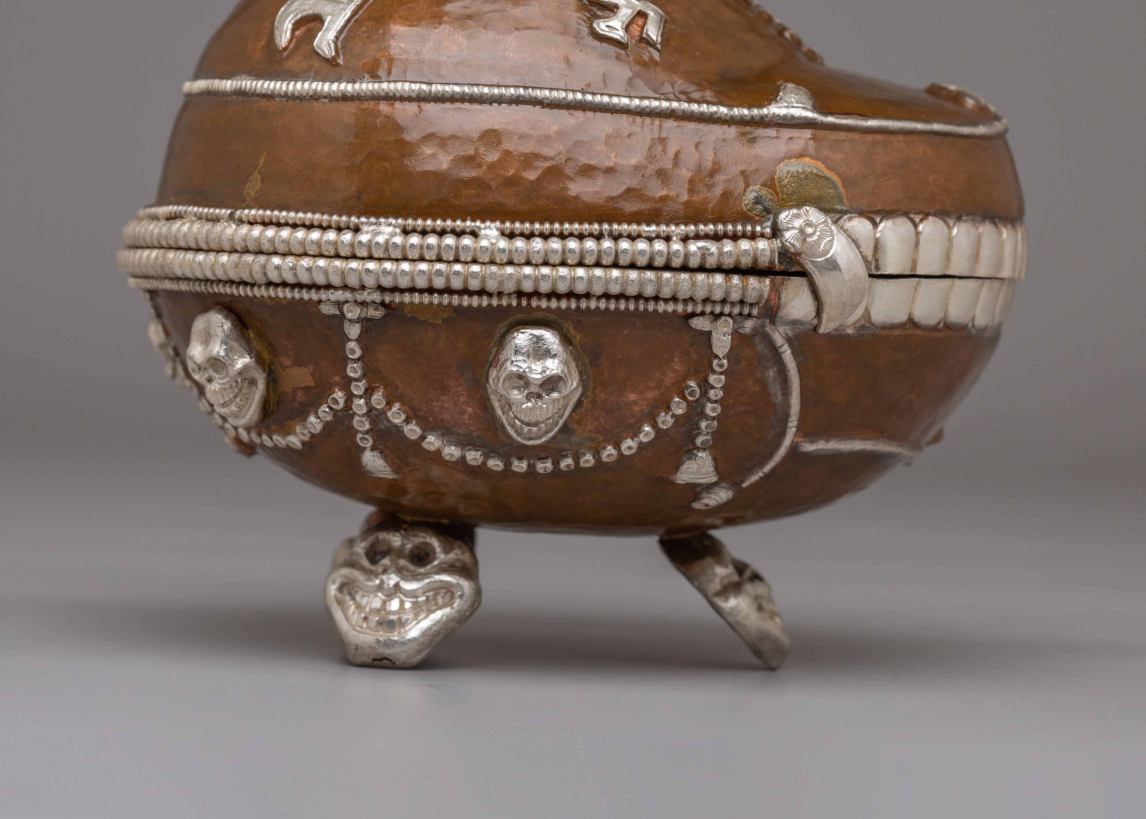 Traditional Kapala for Ritual | Sacred Tibetan Skull Cup for Ceremonies