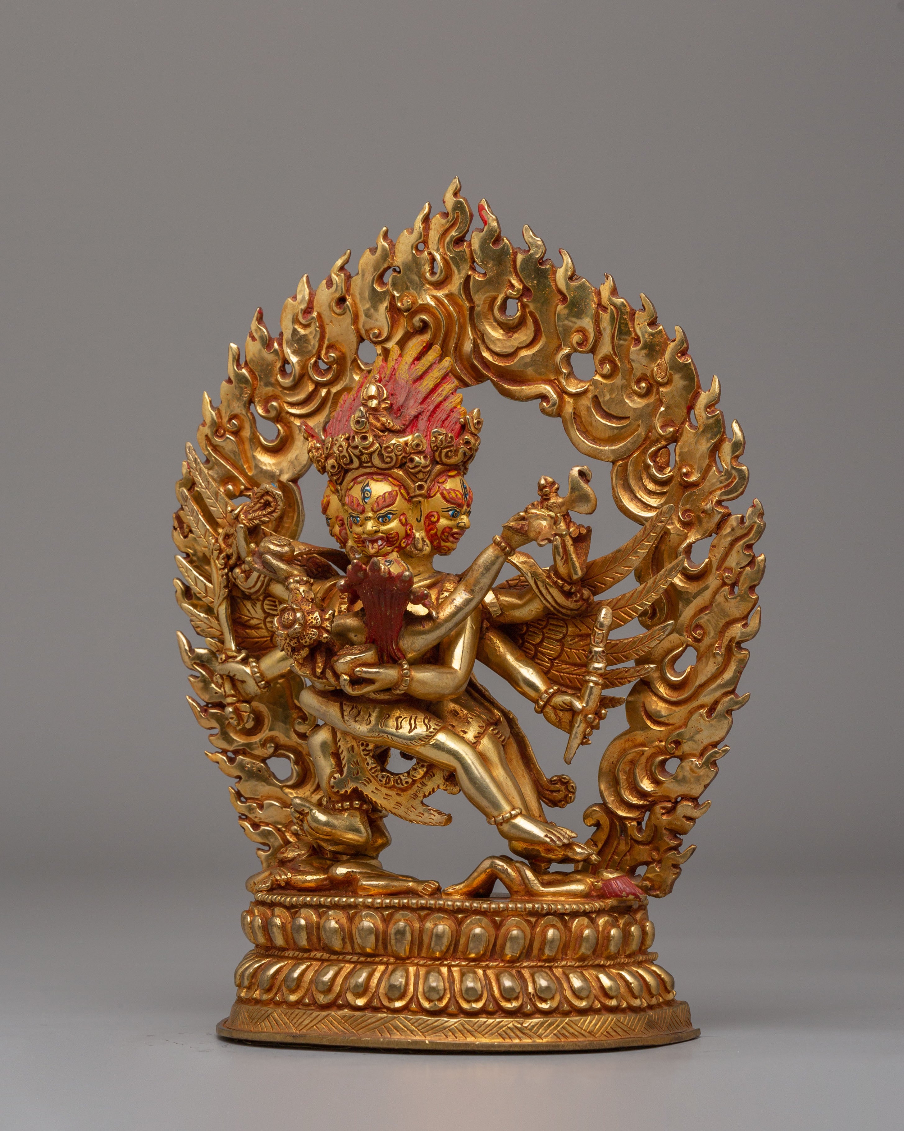 Handcrafted Altar Hayagriva Statue | Wrathful Deity Sculpture for Spiritual Protection