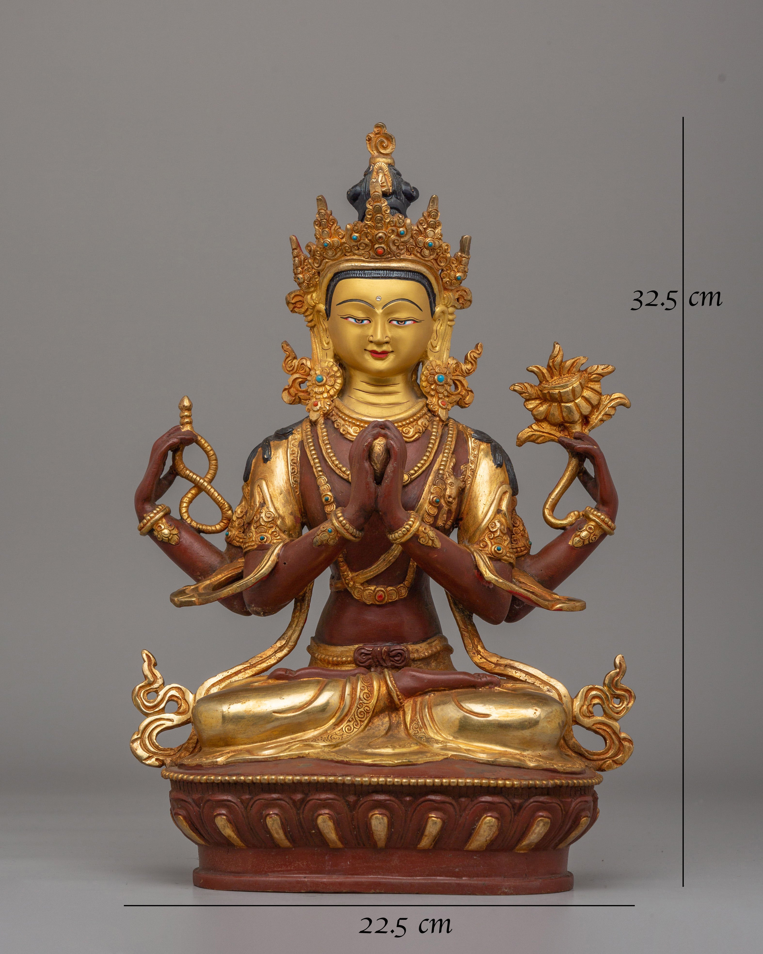 Himalayan Chenrezig Bodhisattva Statue | Statue for Spiritual Decor