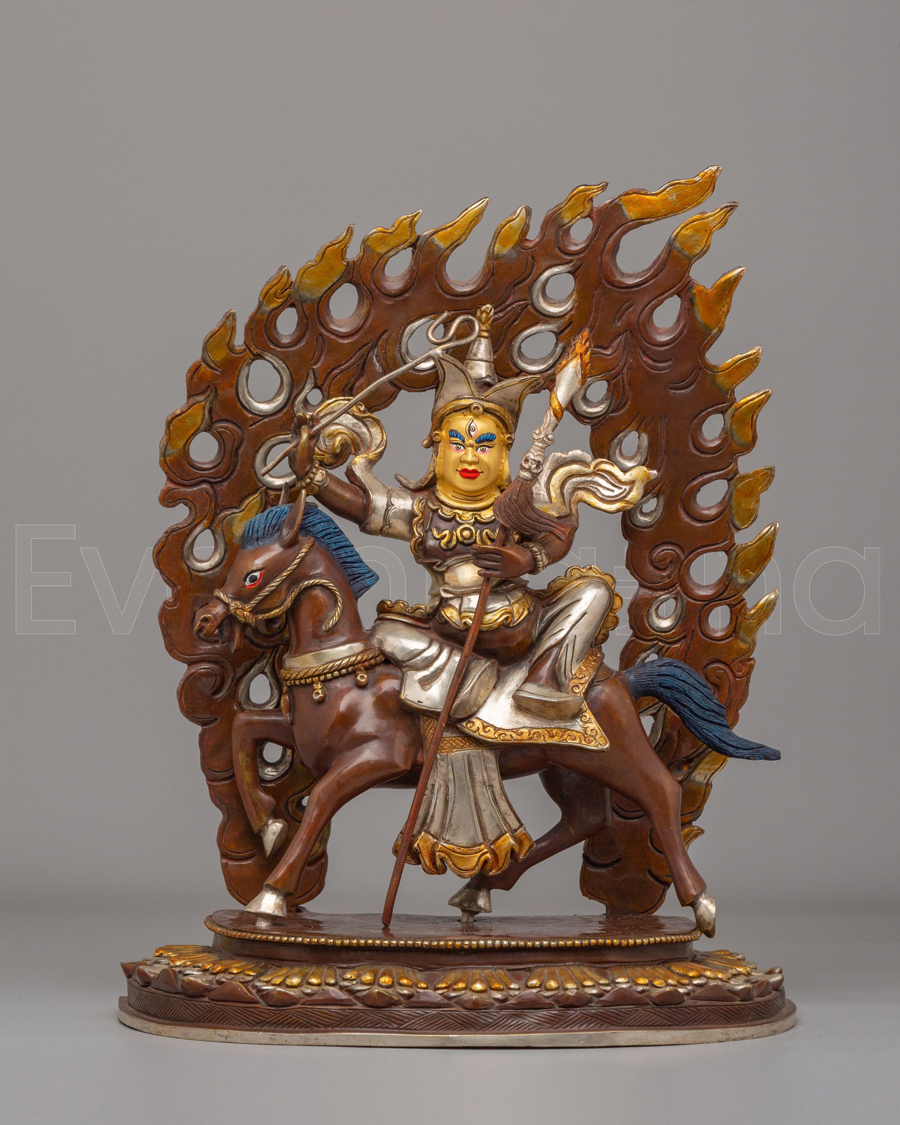 Vajrayana Protector King Gesar Statue 
