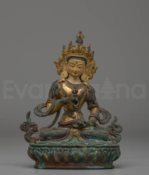 Copper Vajrasattva Sacred Statue | Handcrafted Spiritual Art