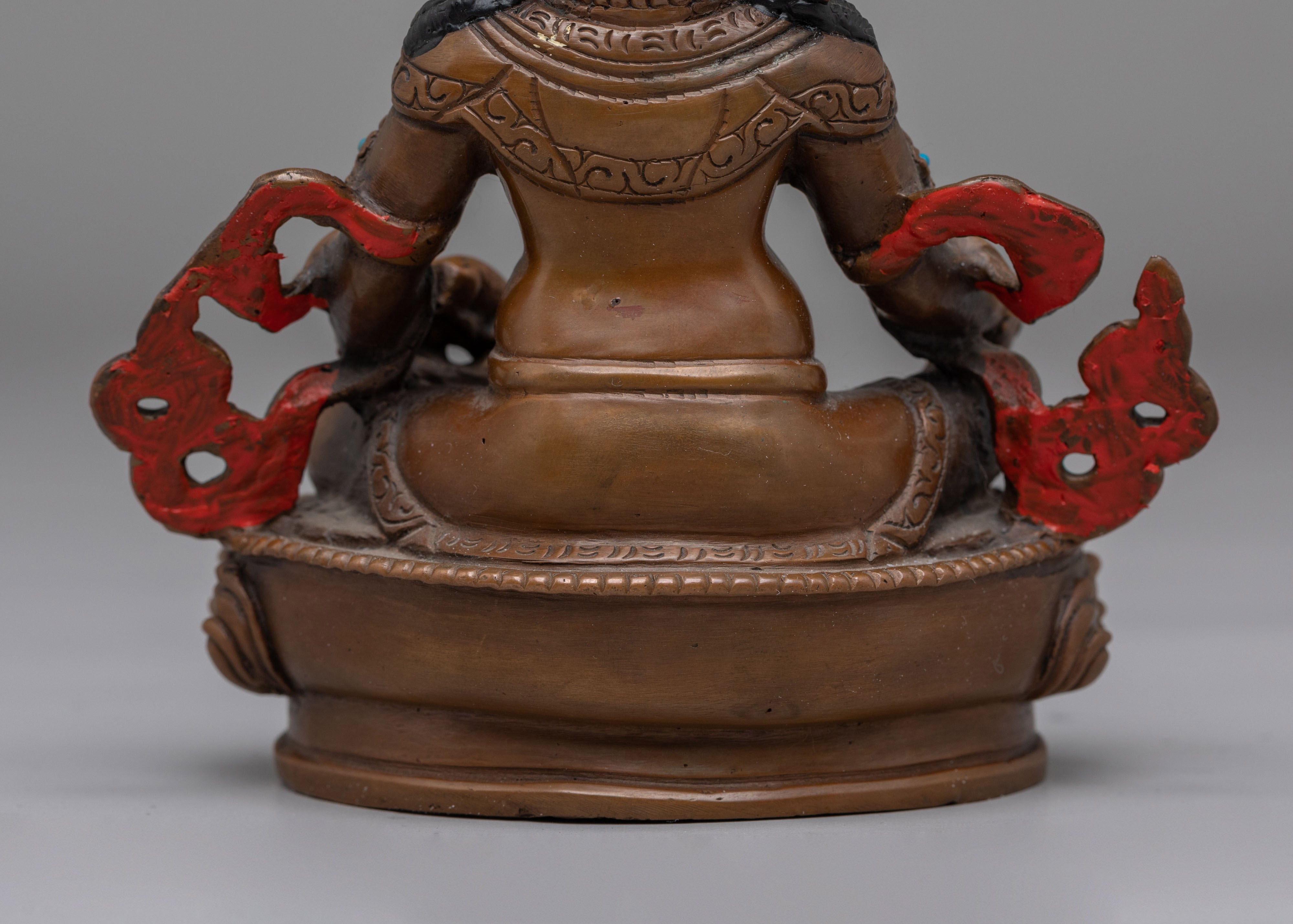 Traditional Dzambhala Sculpture | Wealth Deity Statue