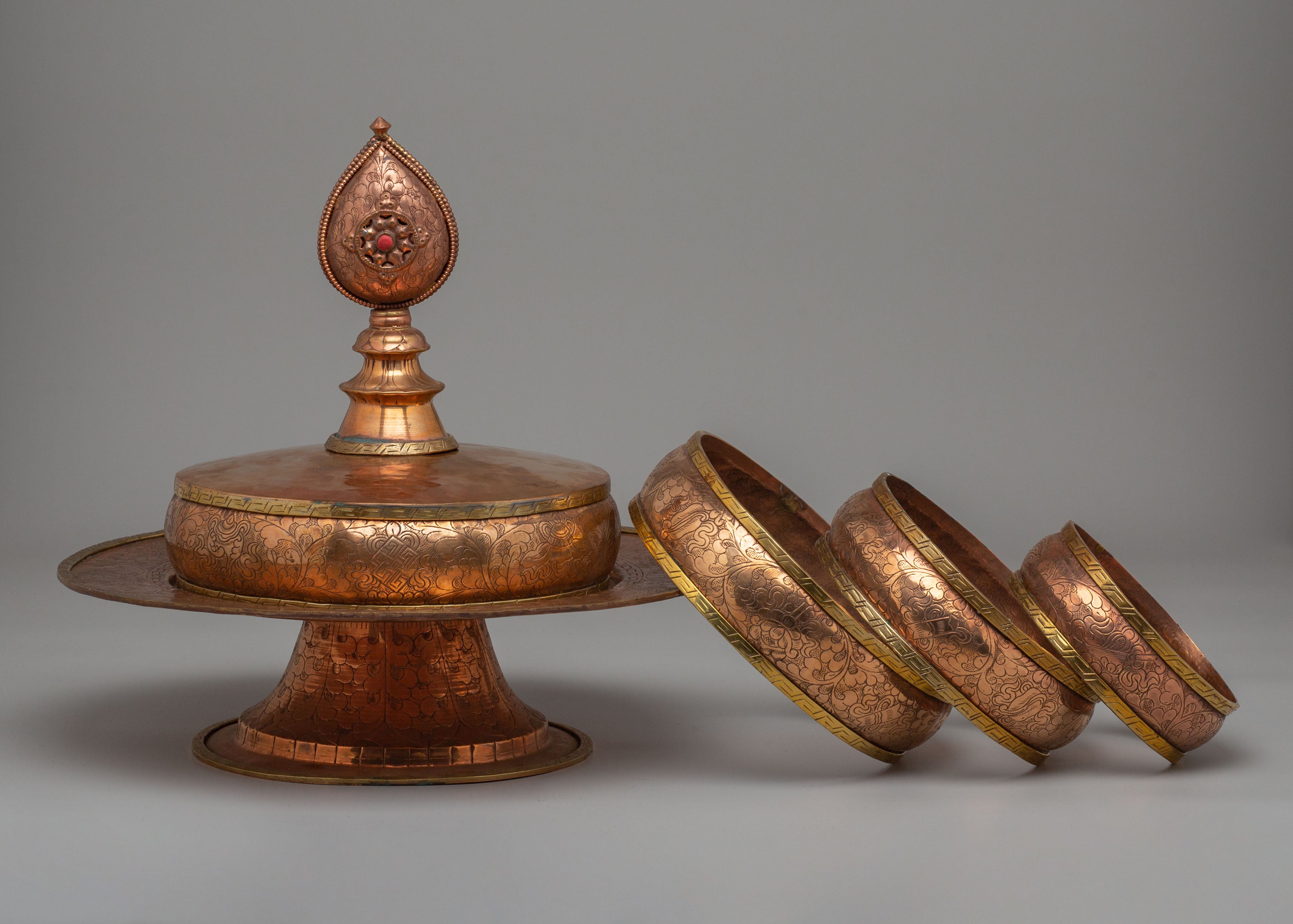 Sacred Meditation Mandala Offering Set | Handcrafted Tibetan Ritual Tool