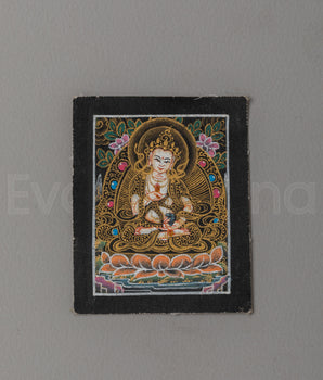 Vajrasattva Thangka for Locket | Thangka Pendent