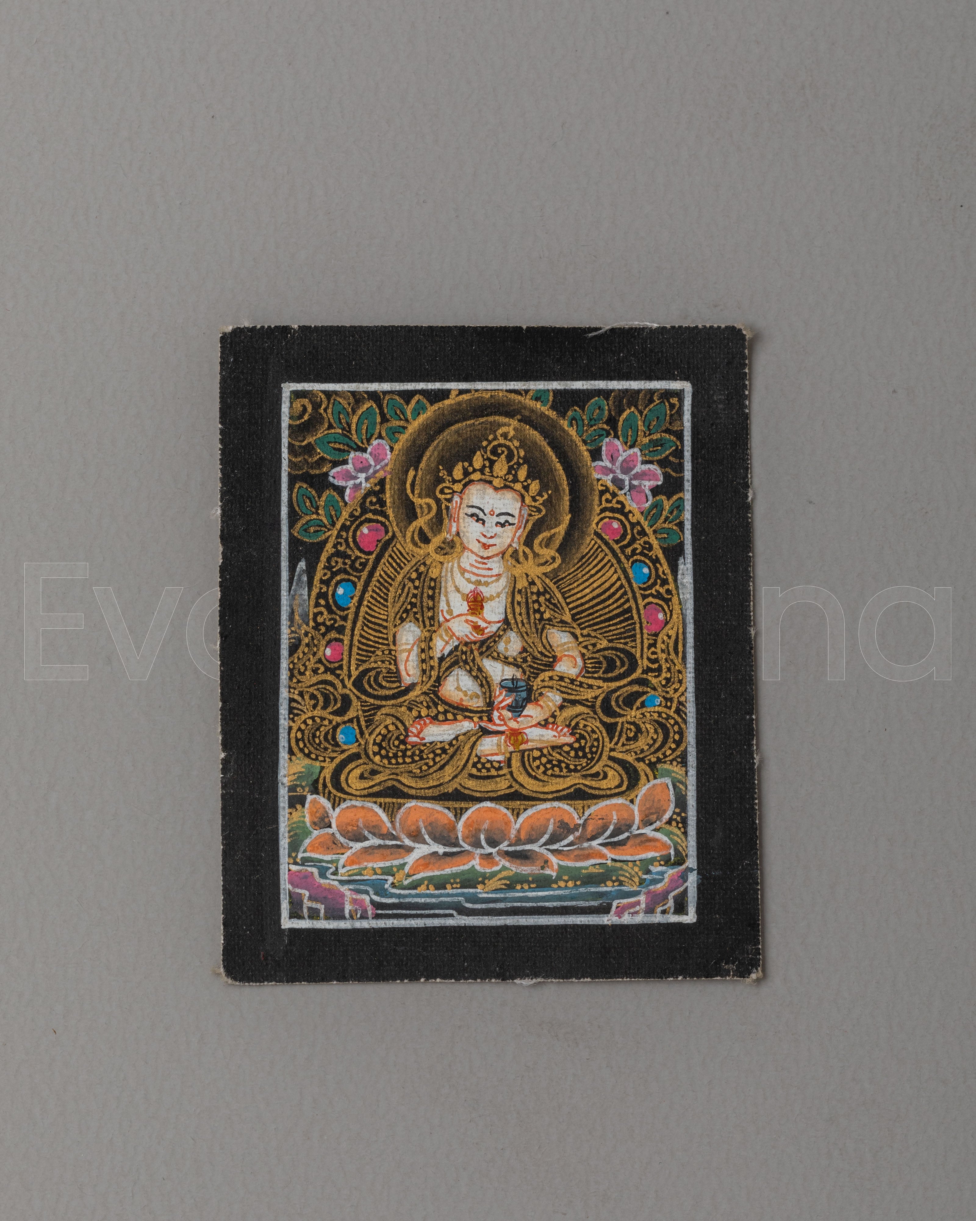 Vajrasattva Thangka for Locket | Thangka Pendent